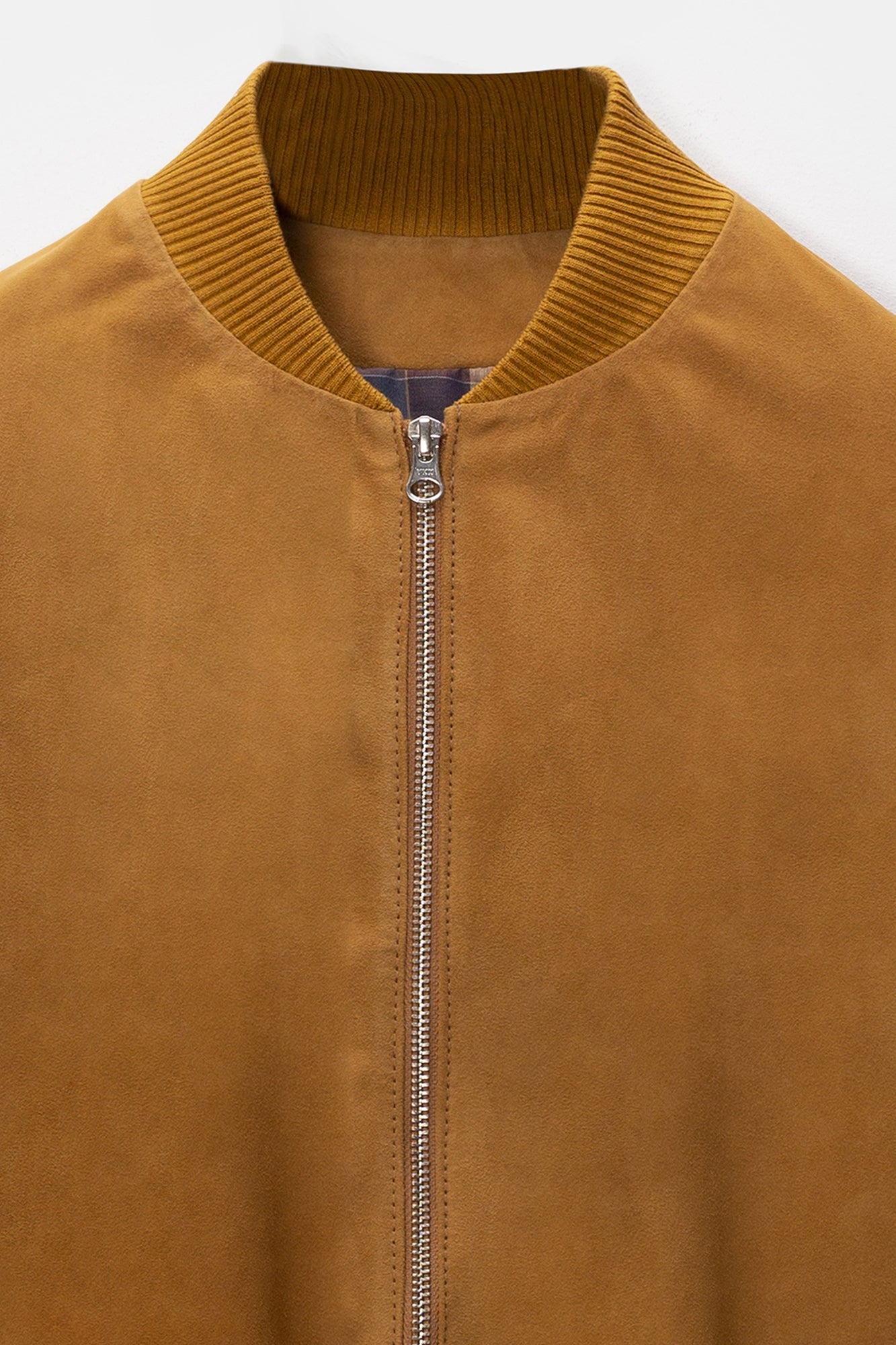 Keisuke Leather Bomber Jacket Camel