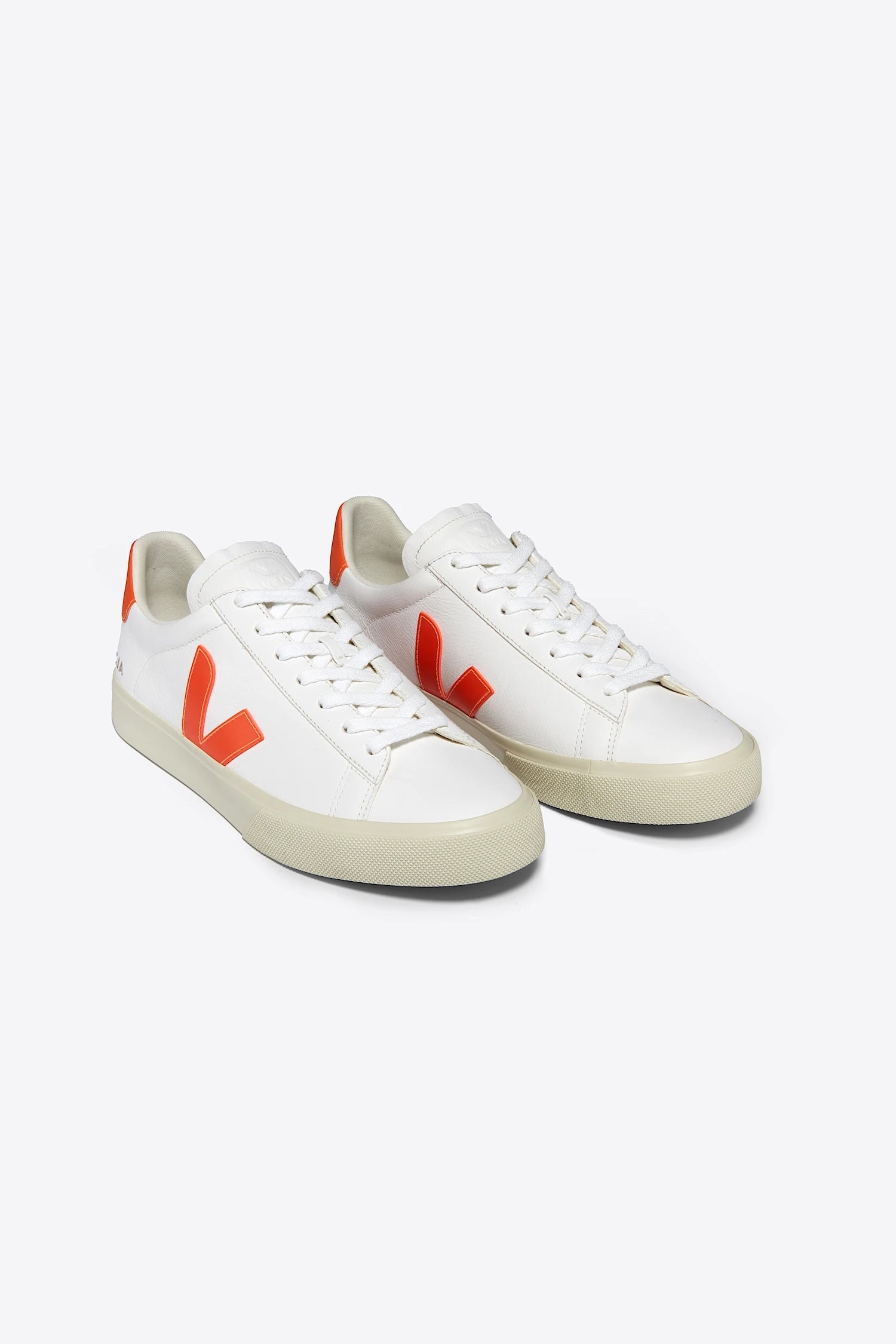 Campo Leather White Orange Fluo Woman