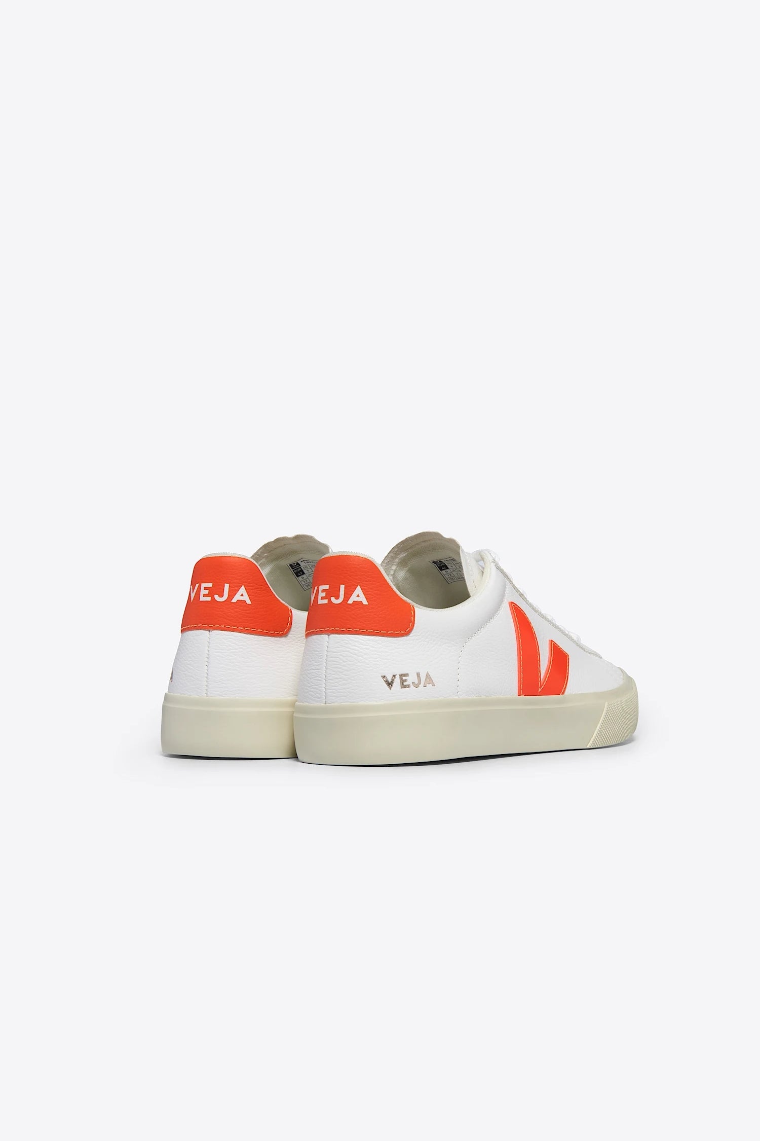 Campo Leather White Orange Fluo Woman