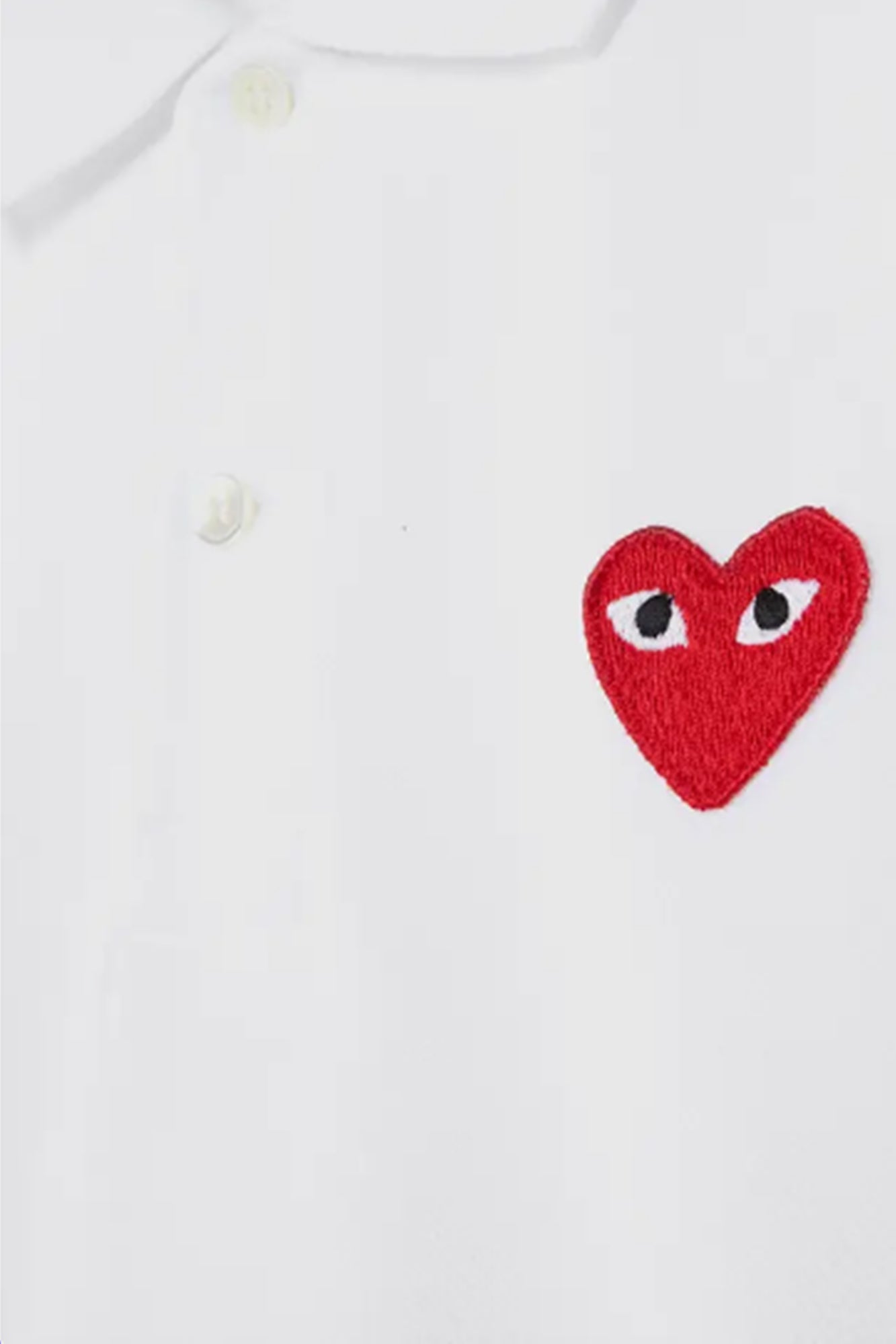 White Polo Shirt Red Heart