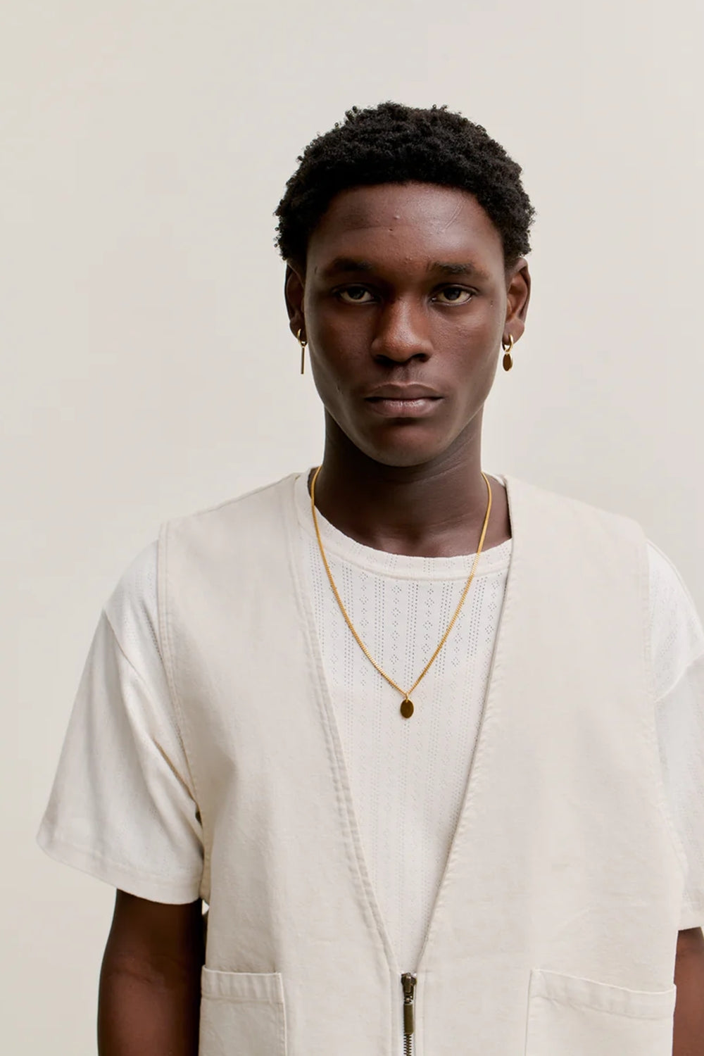 Arun Zip Vest Ivory