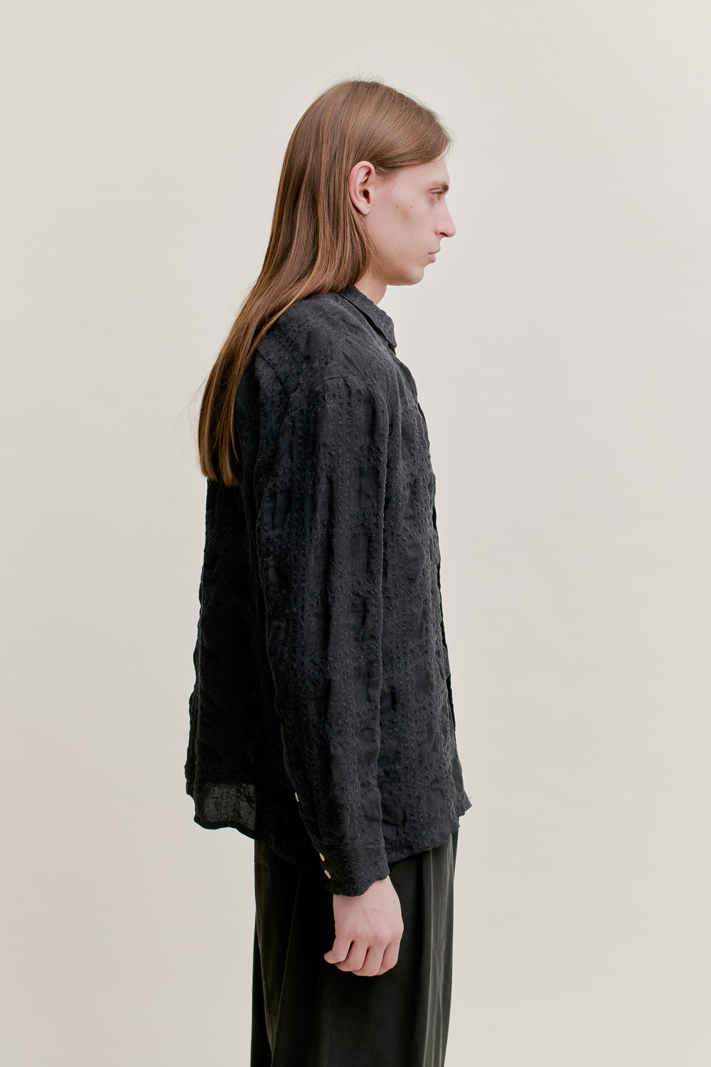 Gusto Shirt Faded Black Seercheck