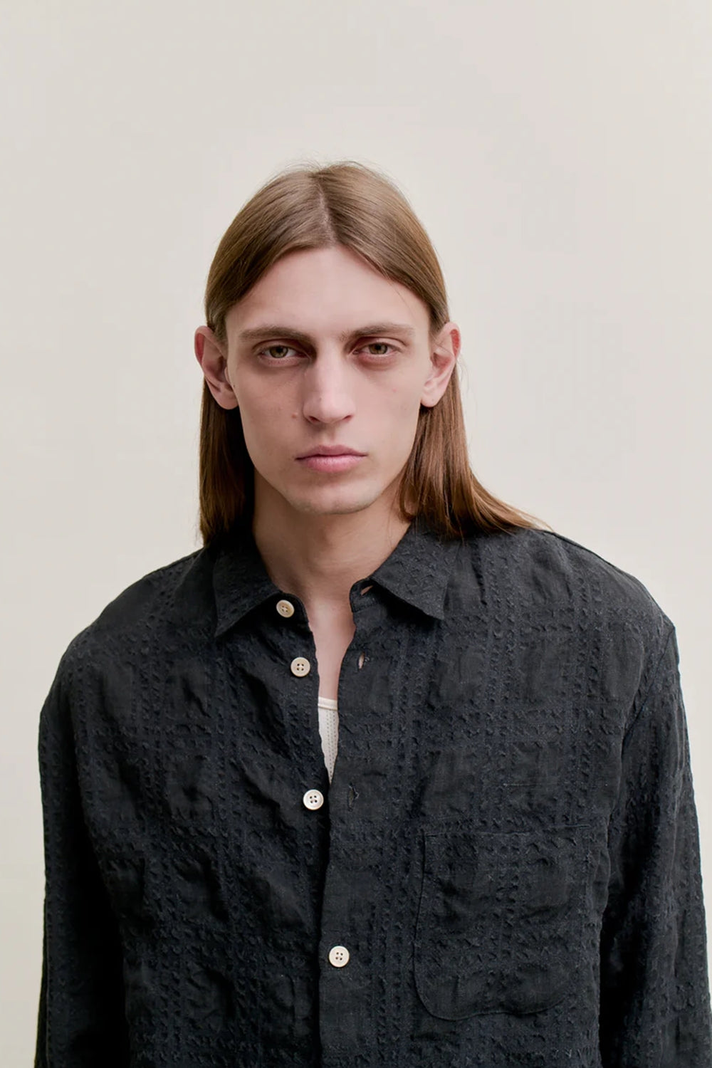 Gusto Shirt Faded Black Seercheck
