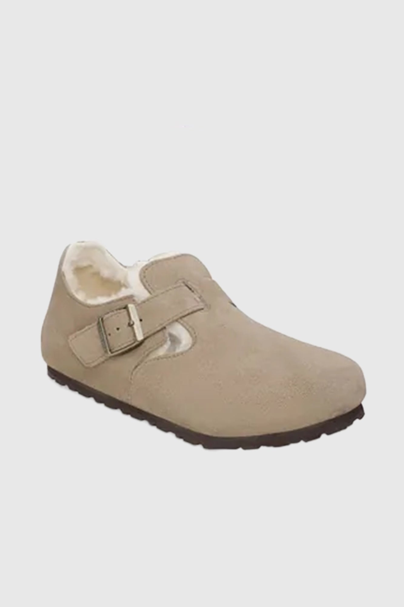 London Shearling Suede Taupe