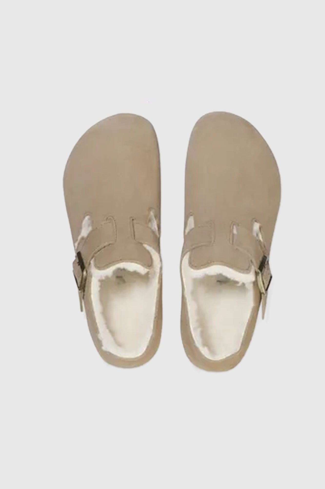 London Shearling Suede Taupe
