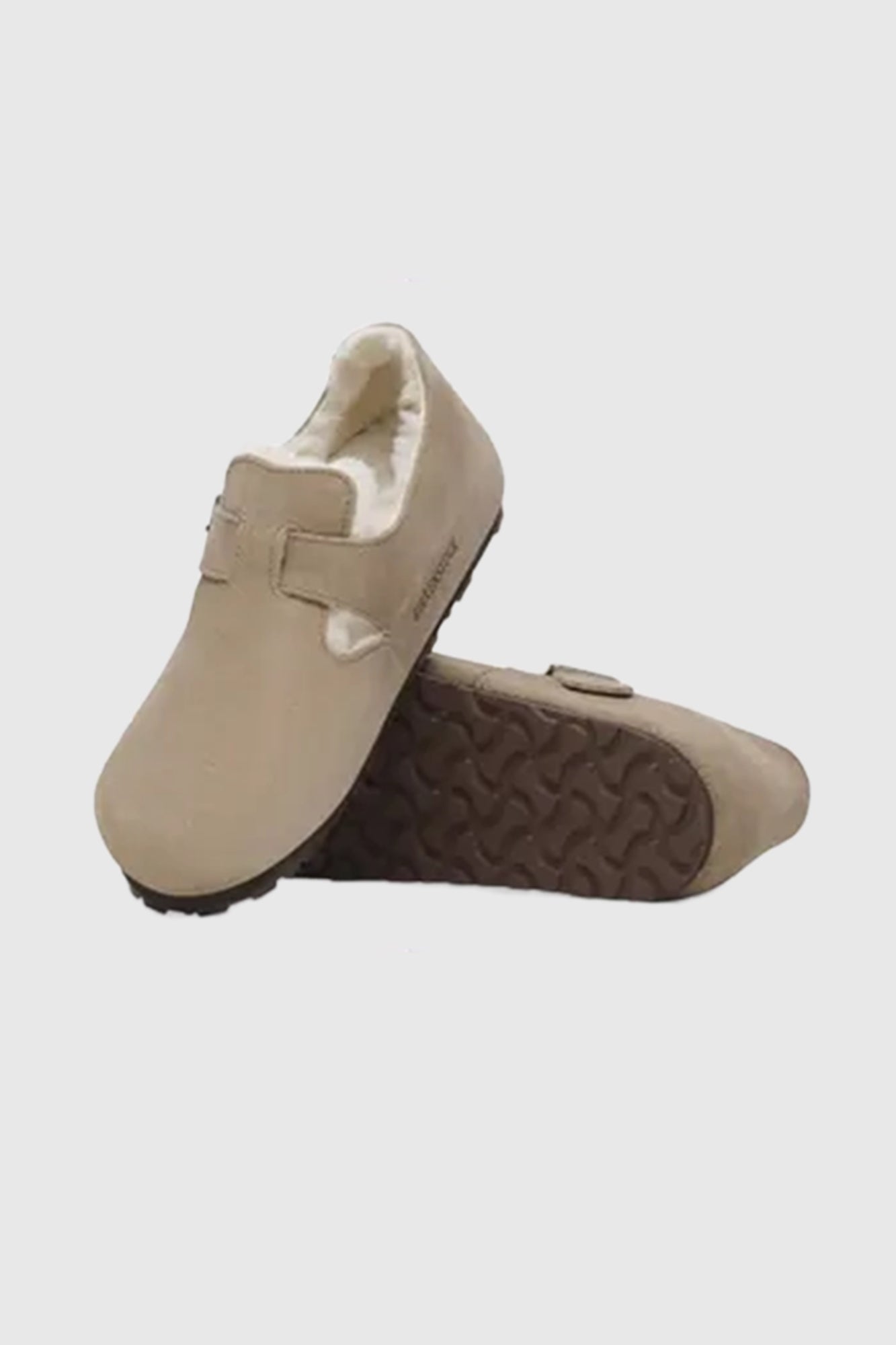 London Shearling Suede Taupe