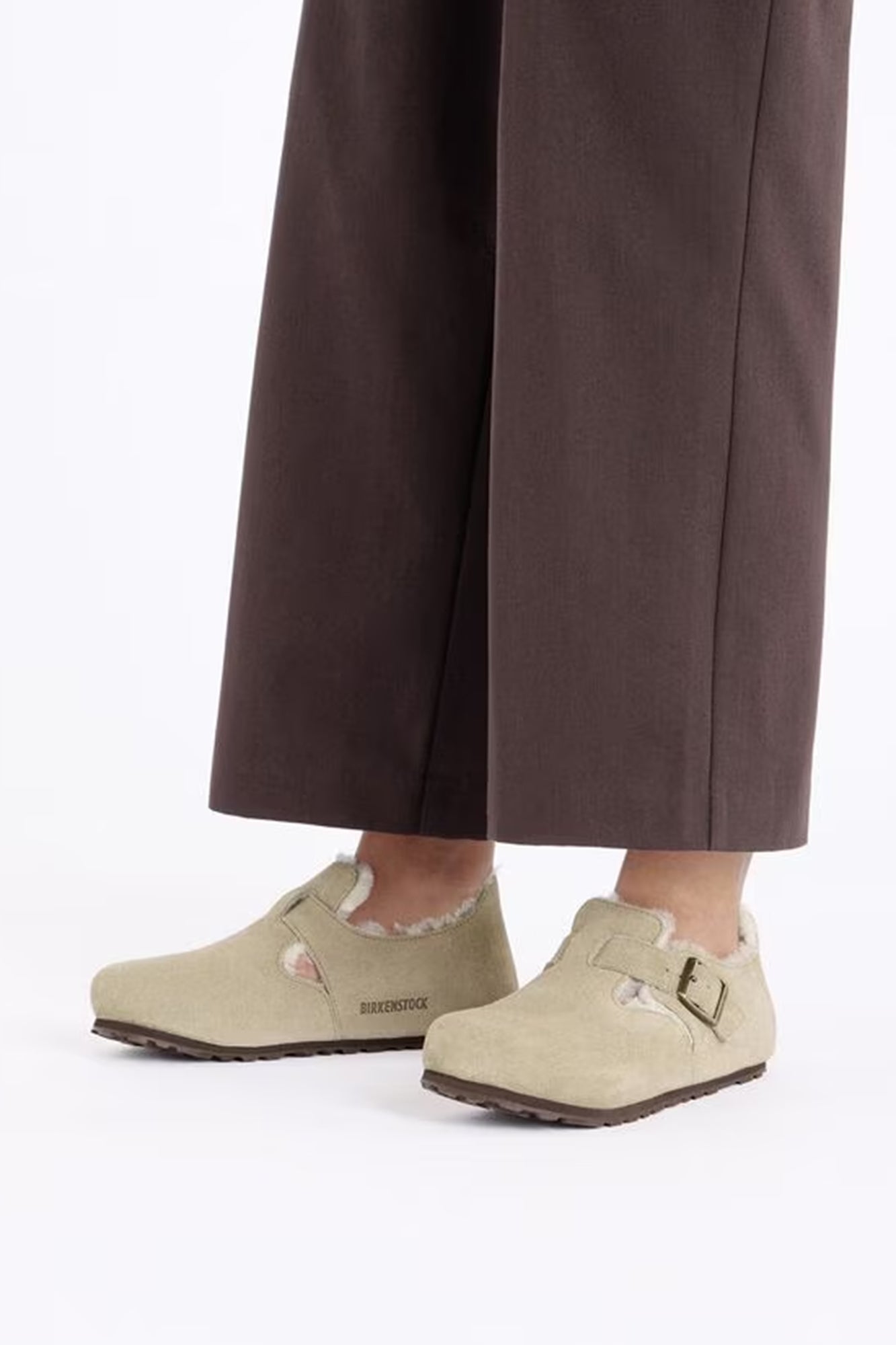 London Shearling Suede Taupe