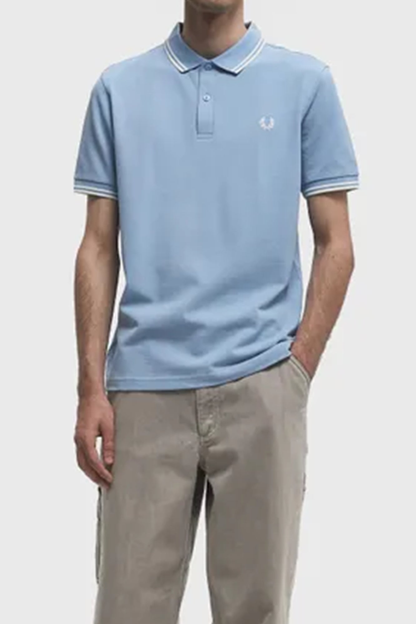 Knit Polo Shirt x Fred Perry Sky Blue
