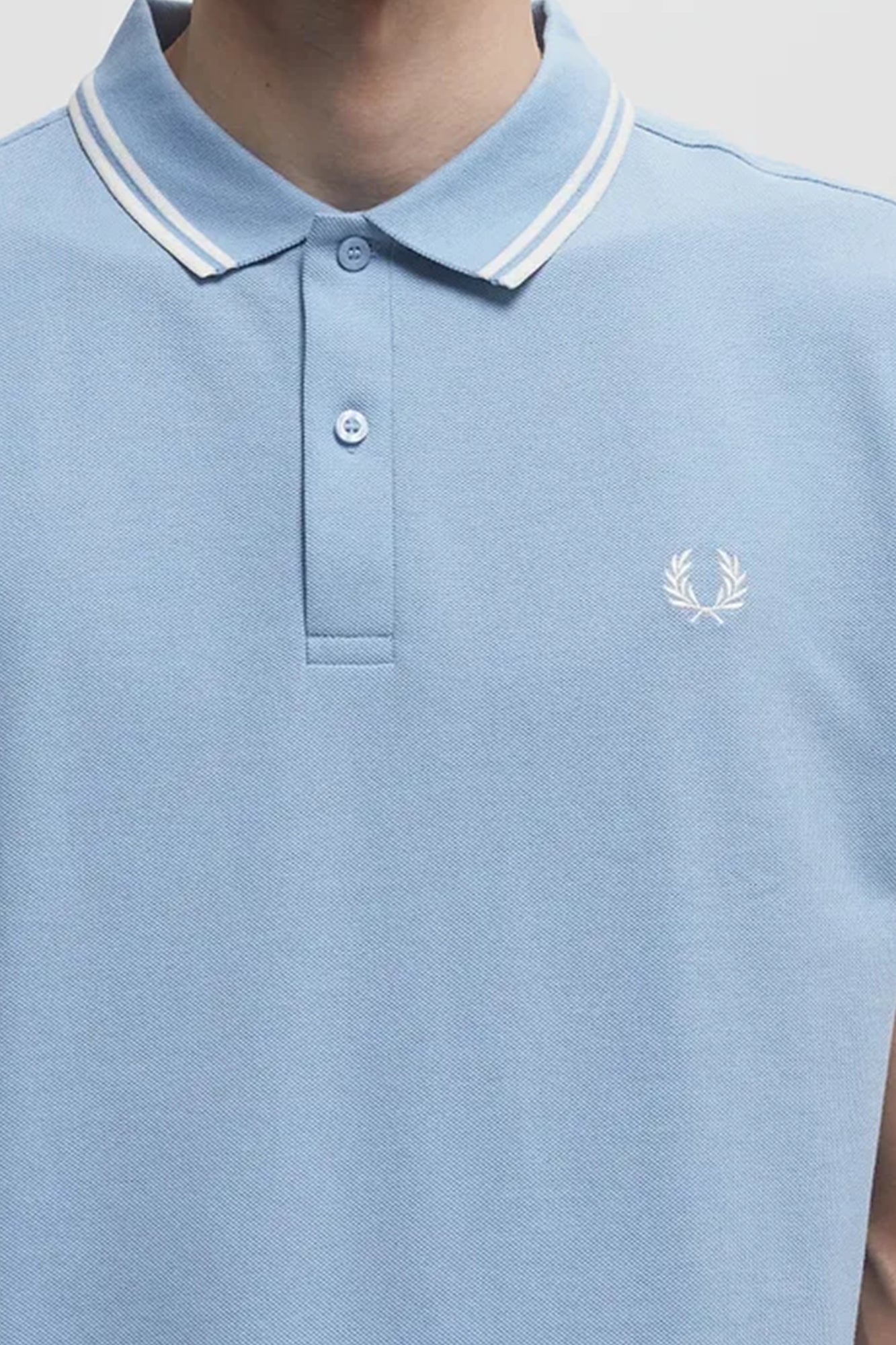 Knit Polo Shirt x Fred Perry Sky Blue