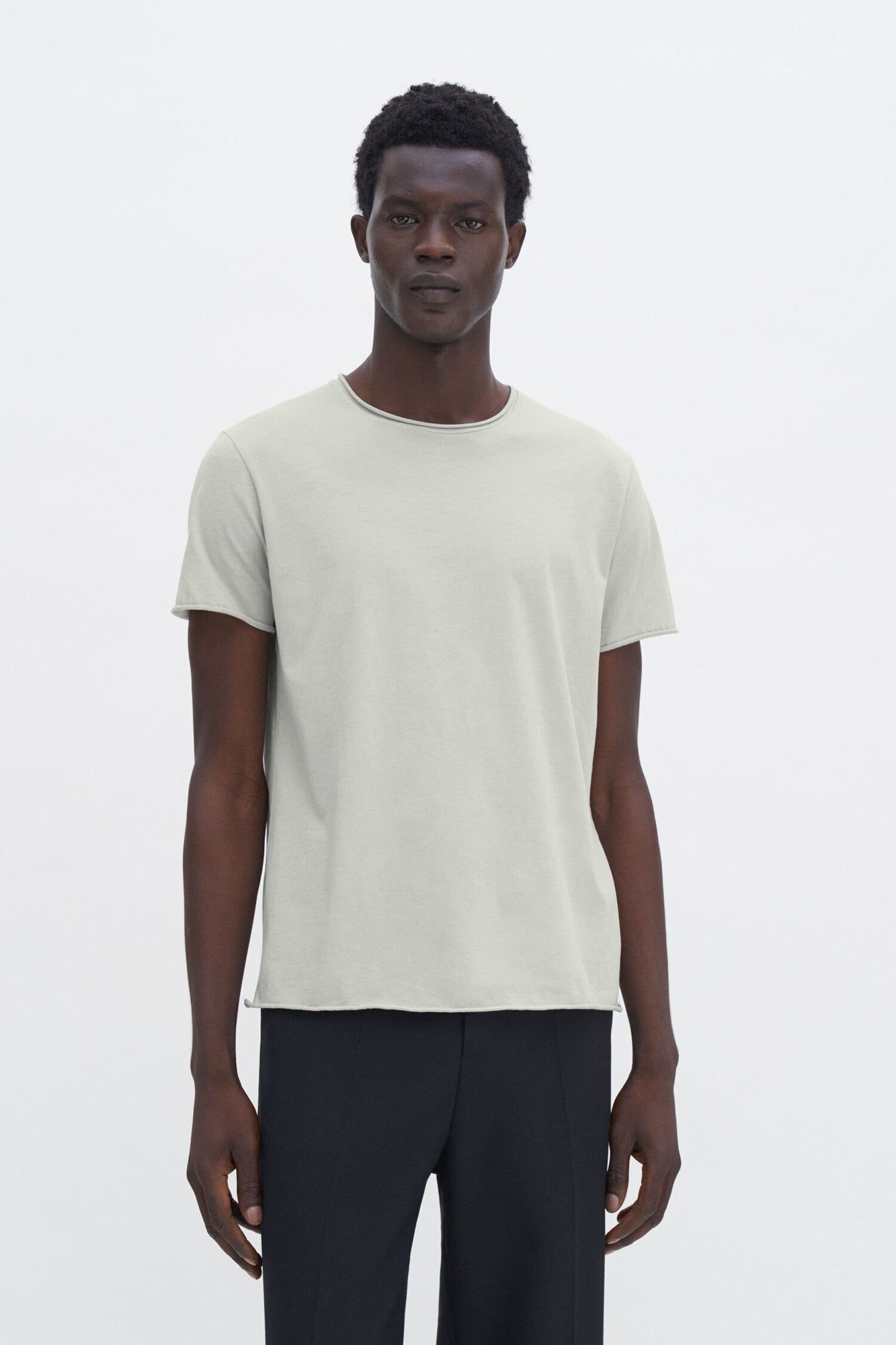Roll Neck Tee Faded Moss