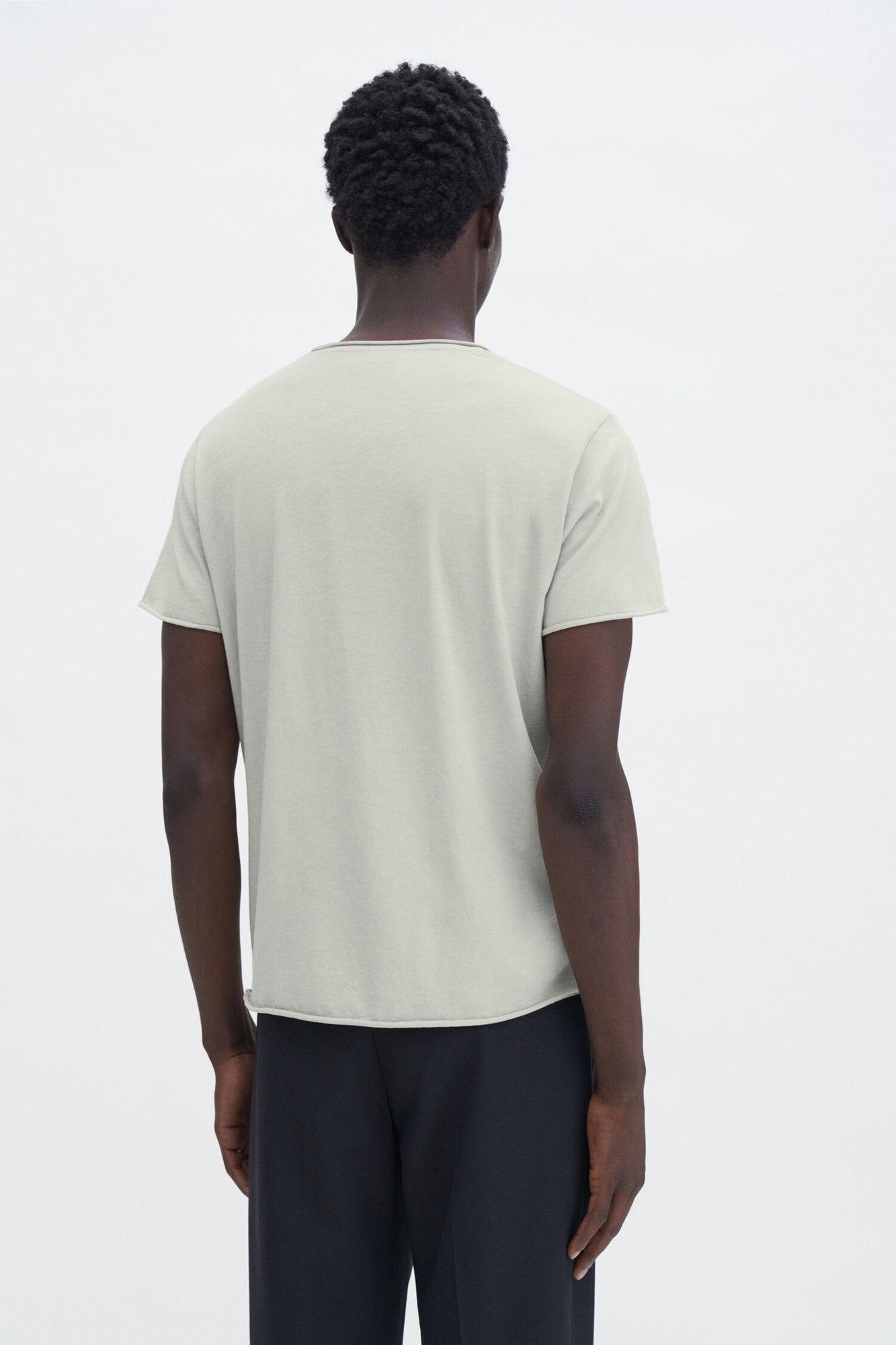 Roll Neck Tee Faded Moss