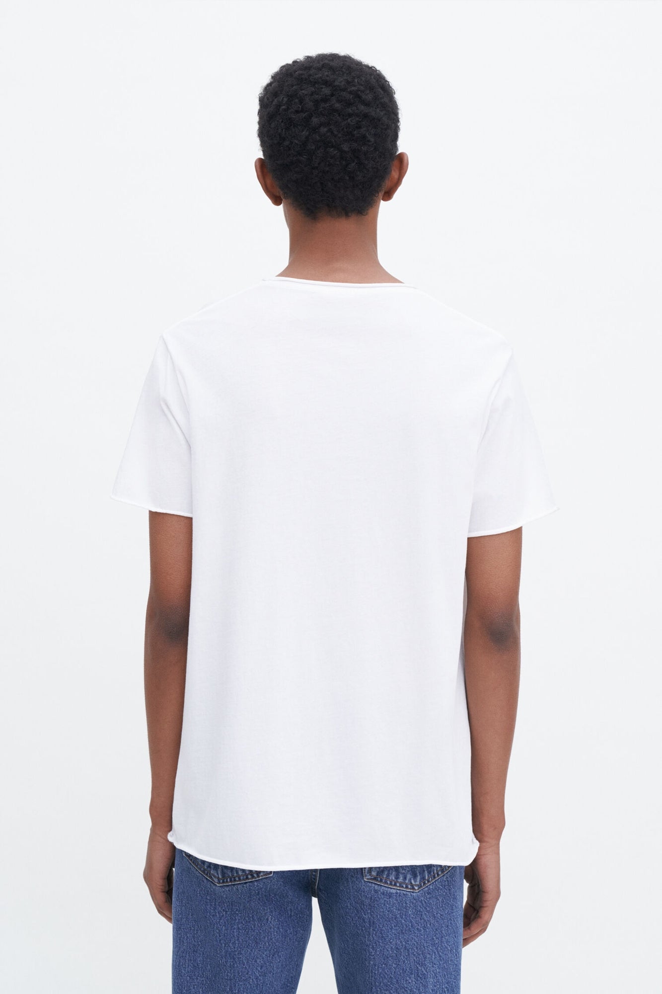 Roll Neck Tee White