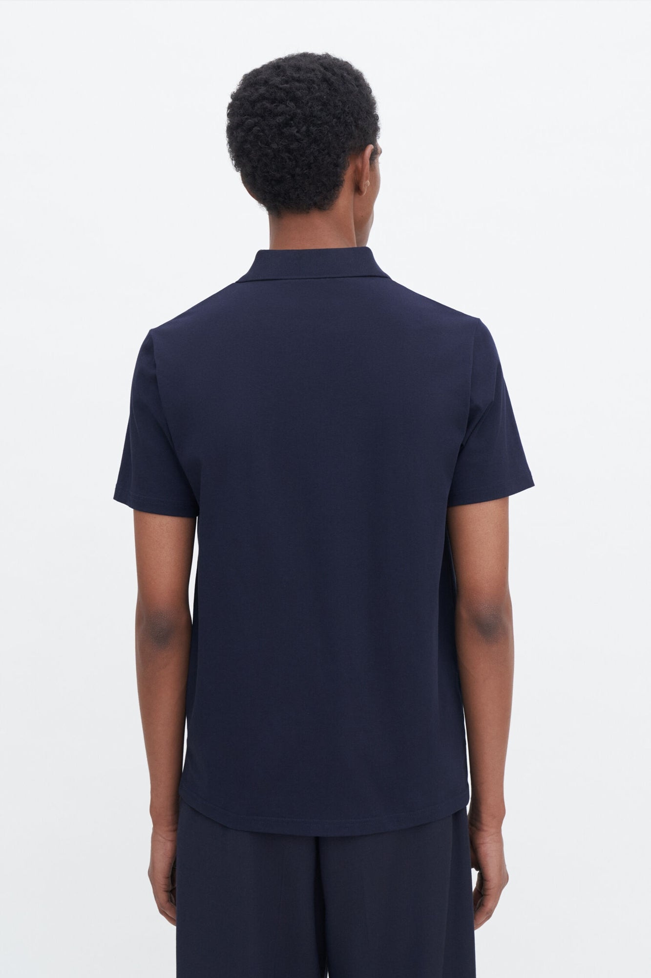 Stretch Cotton Polo Navy