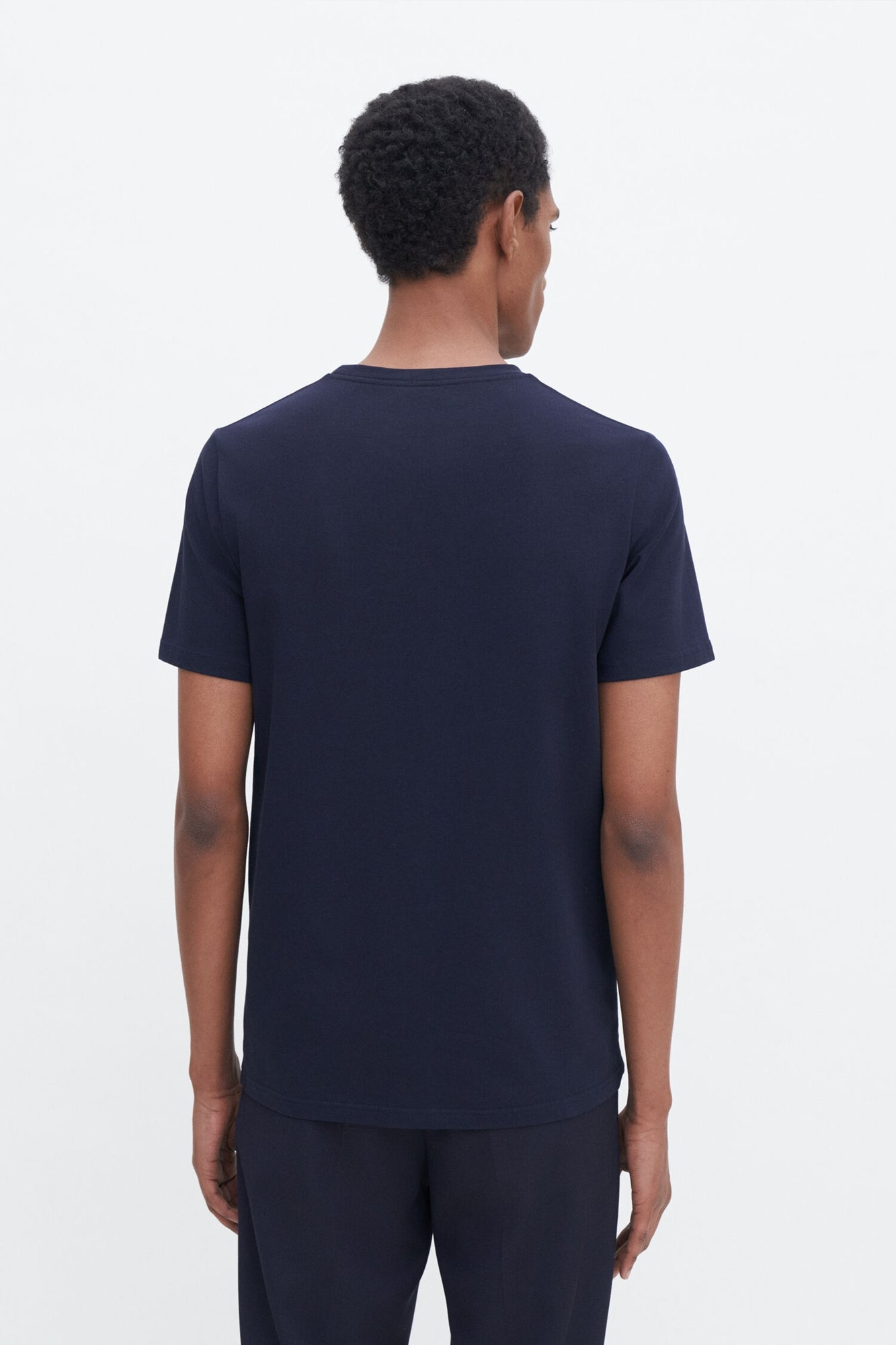 Stretch Cotton Tee Navy