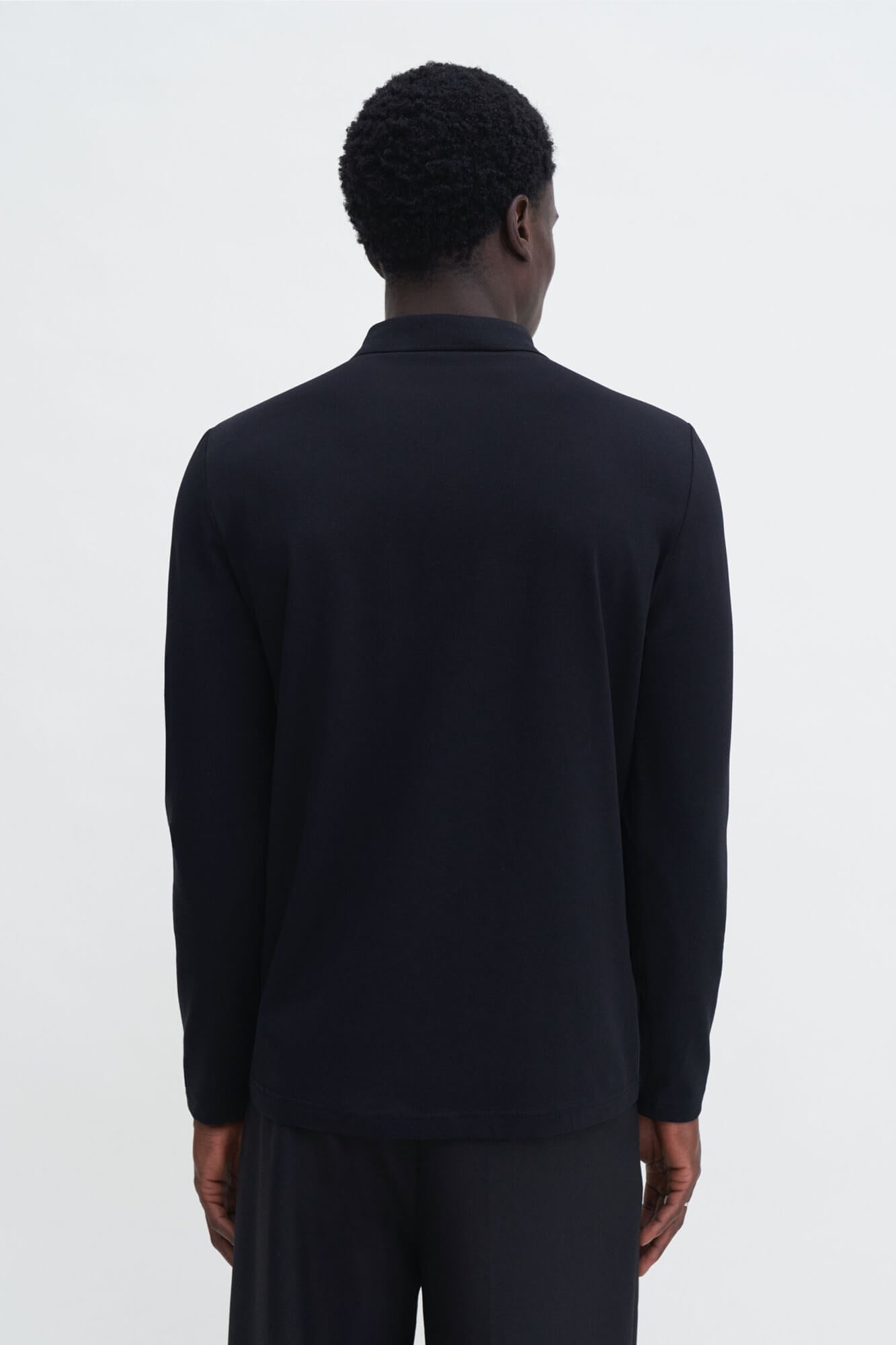 Luke Stretch Cotton Polo Shirt Black