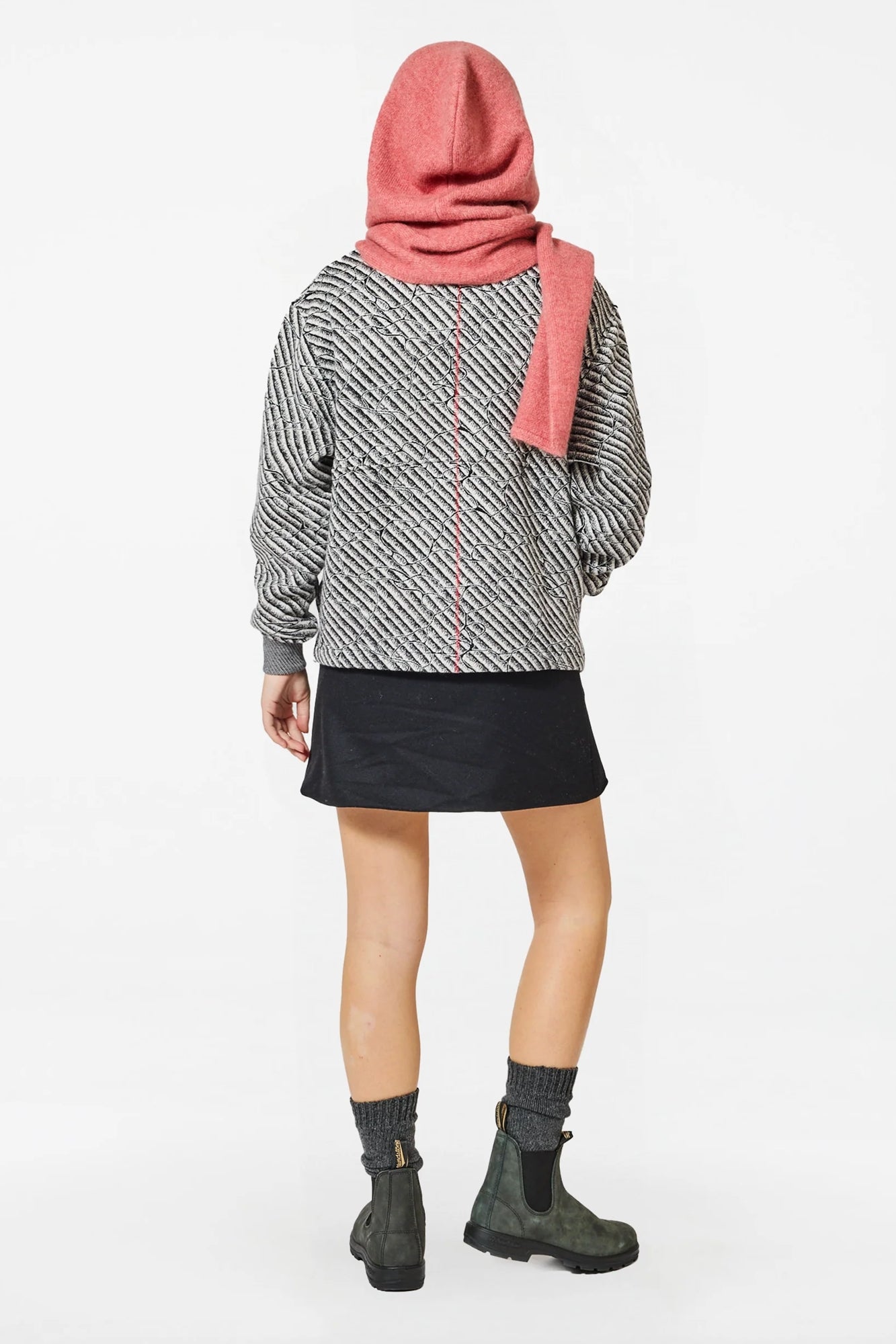 Baby Hood & Scarf Pink
