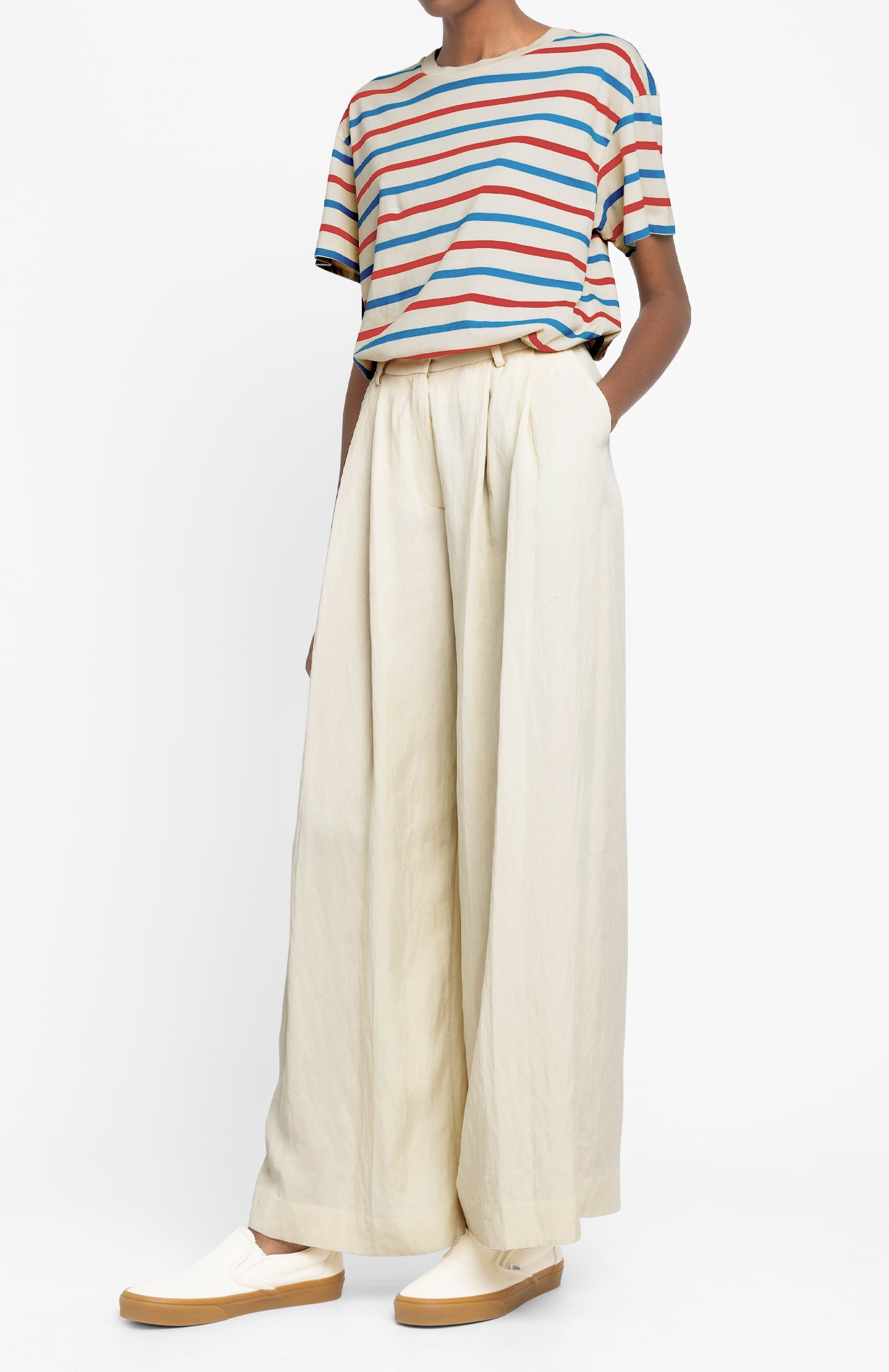 Elise Striped T-shirt Coral