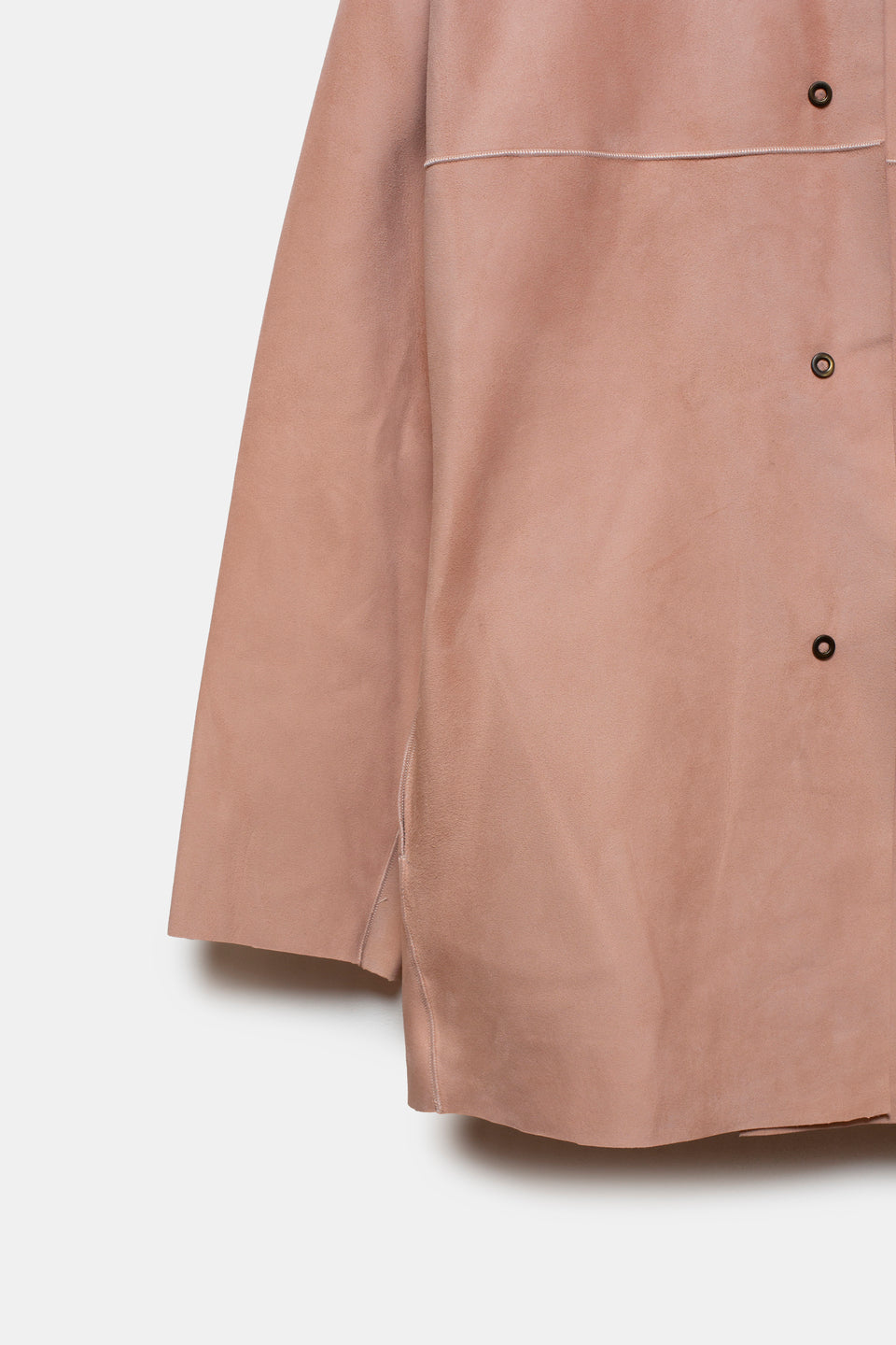 Edna Leather Overshirt Pink