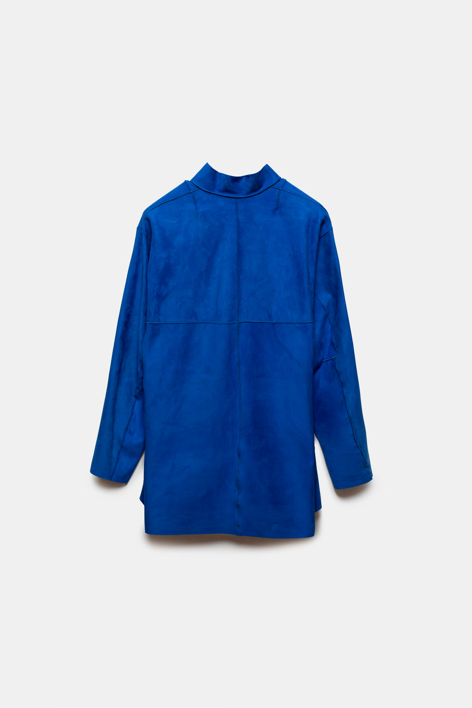 Edna Leather Overshirt Blue