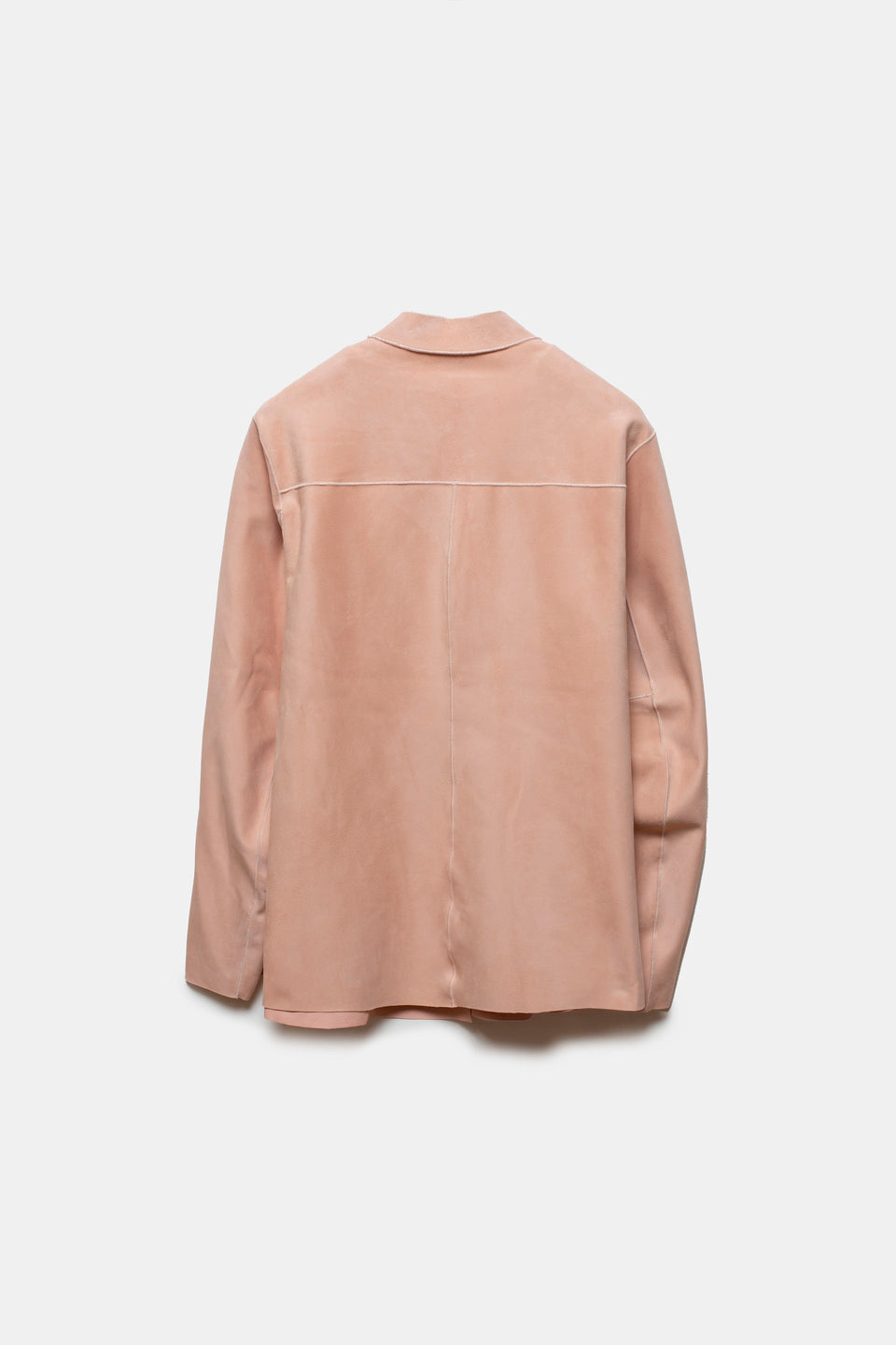Randy Mao Leather Overshirt Pink