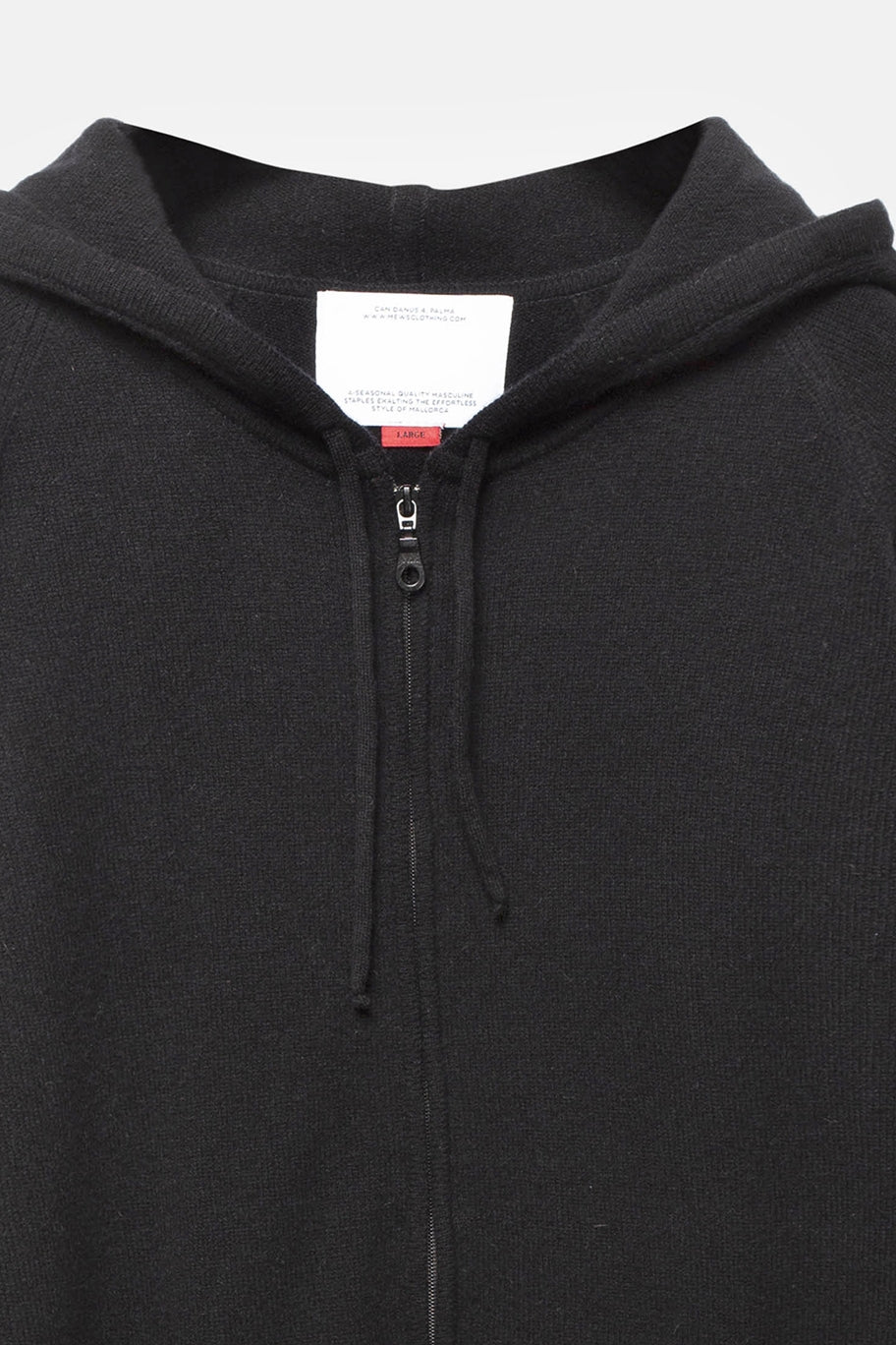 Rigel Knit Cashmere Zip Hoodie Black