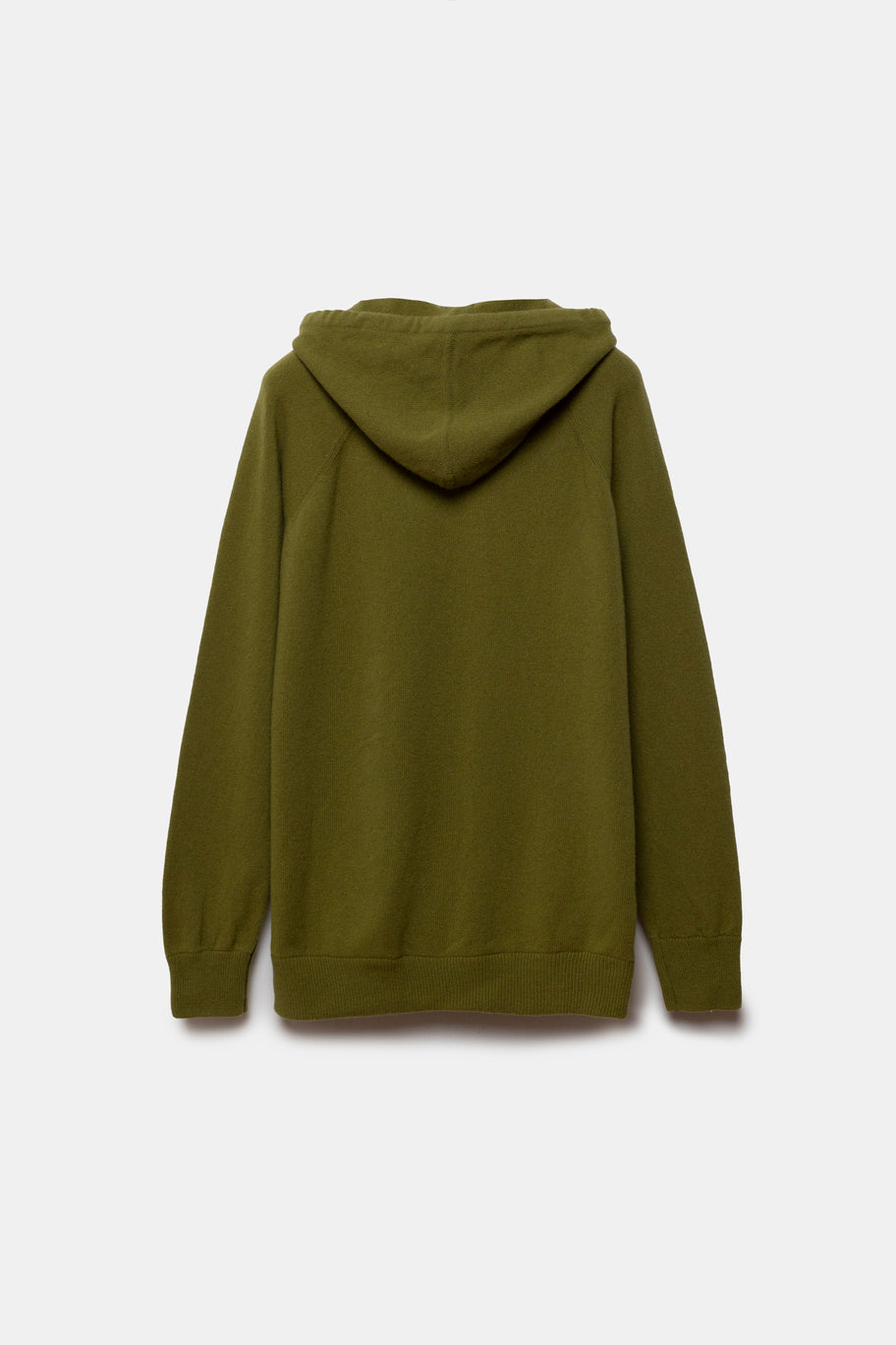 Rigel Knit Cashmere Zip Hoodie Olive Green