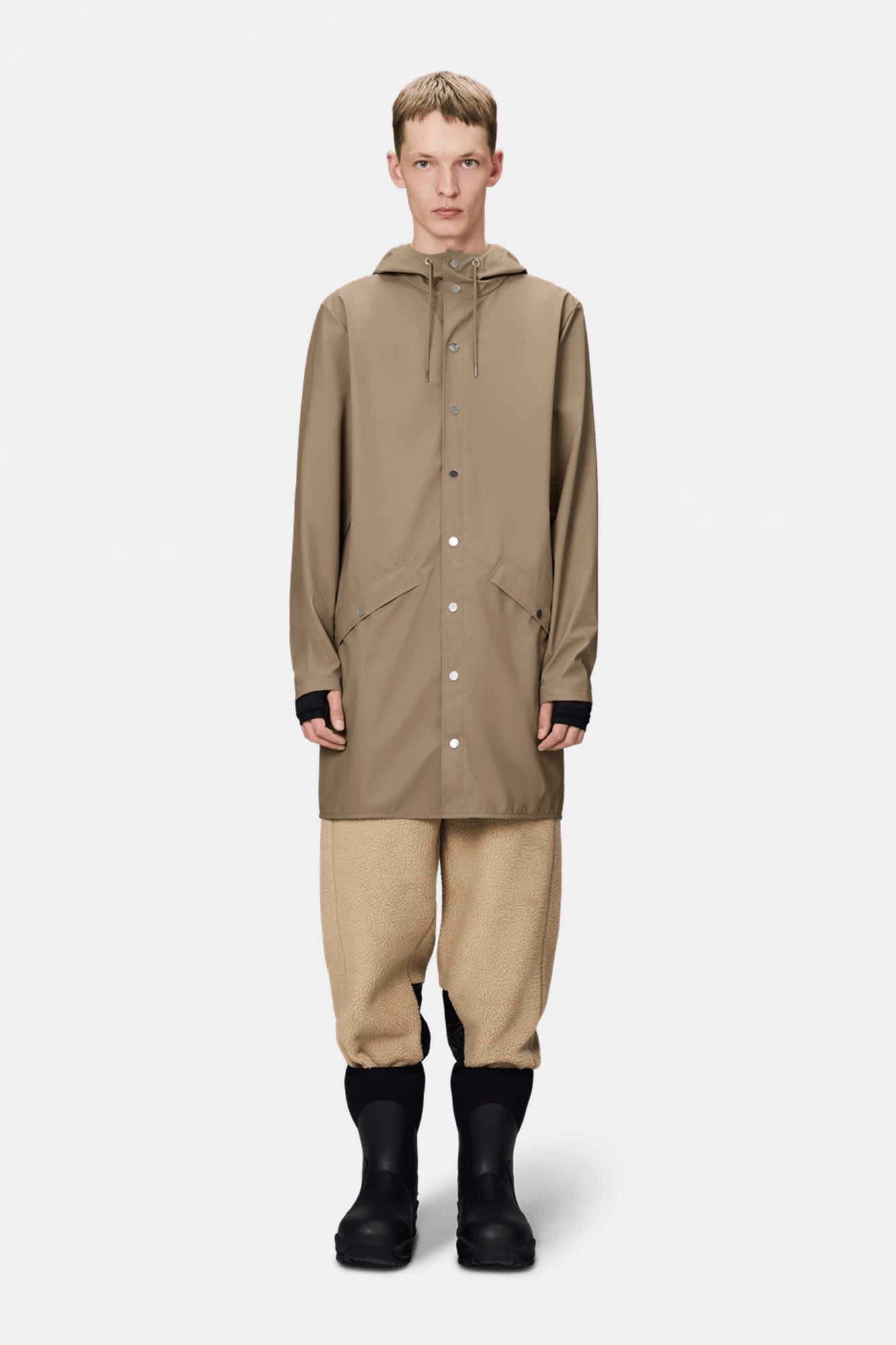 Rain Long Jacket Beige