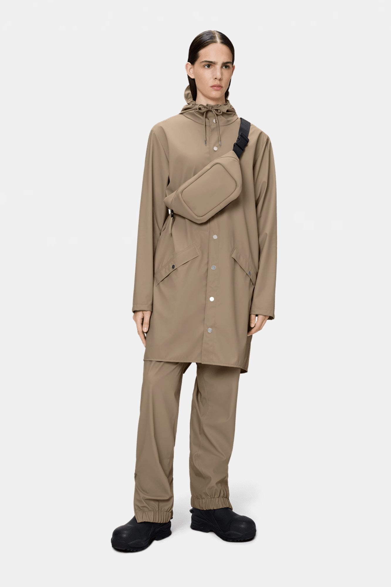 Rain Long Jacket Beige