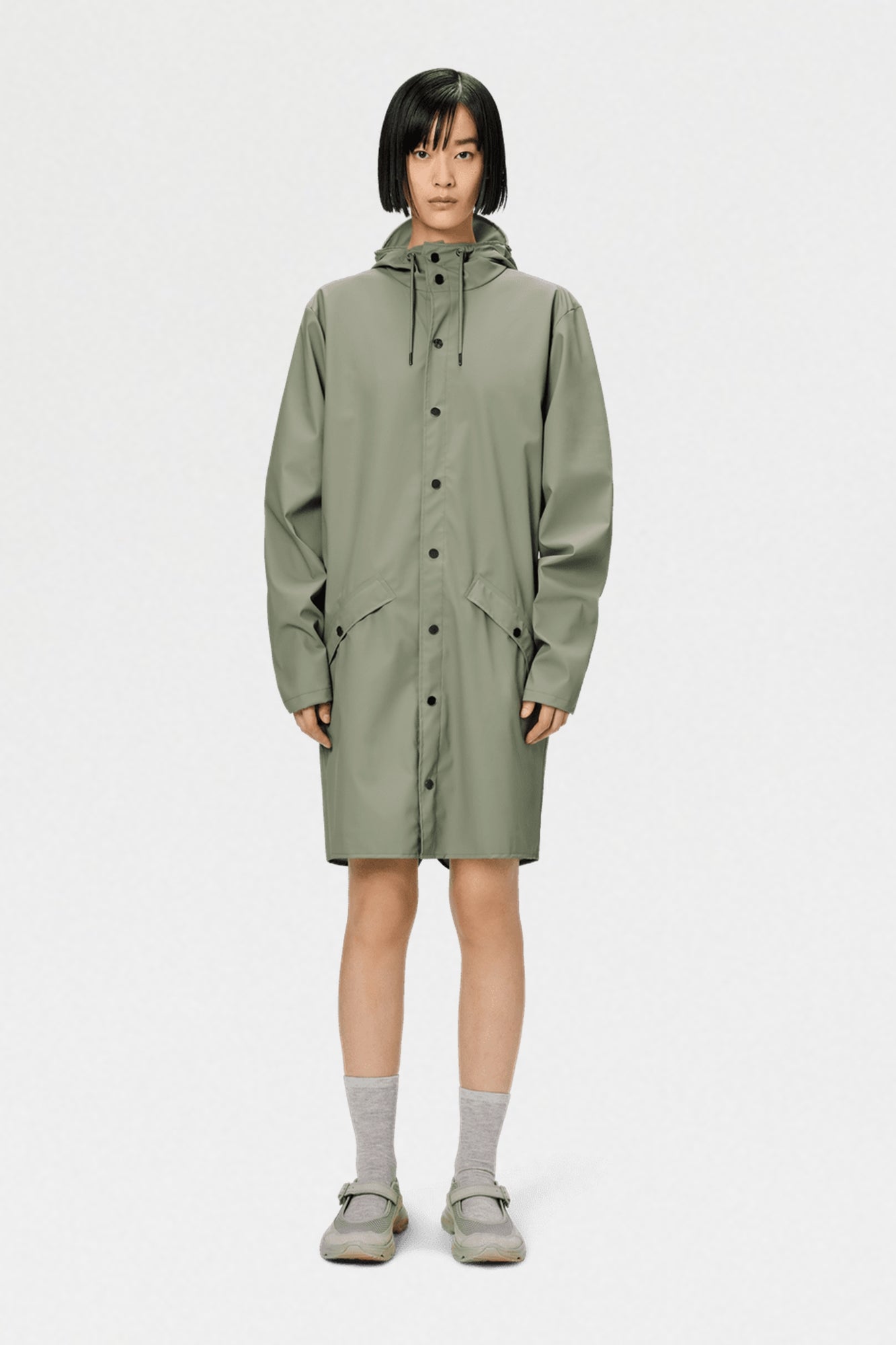 Rain Long Jacket Drift Green