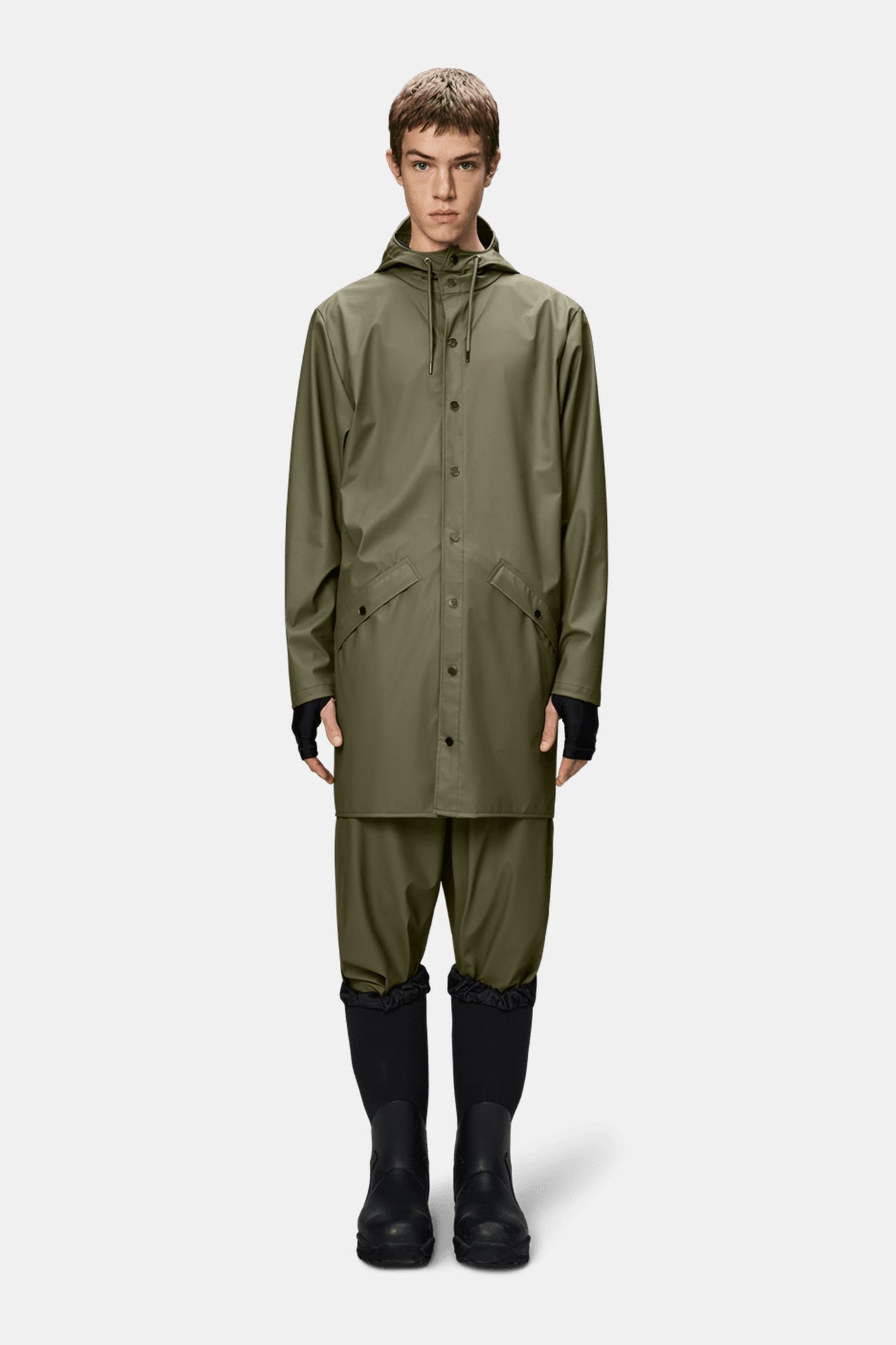 Rain Long Jacket Marsh Olive