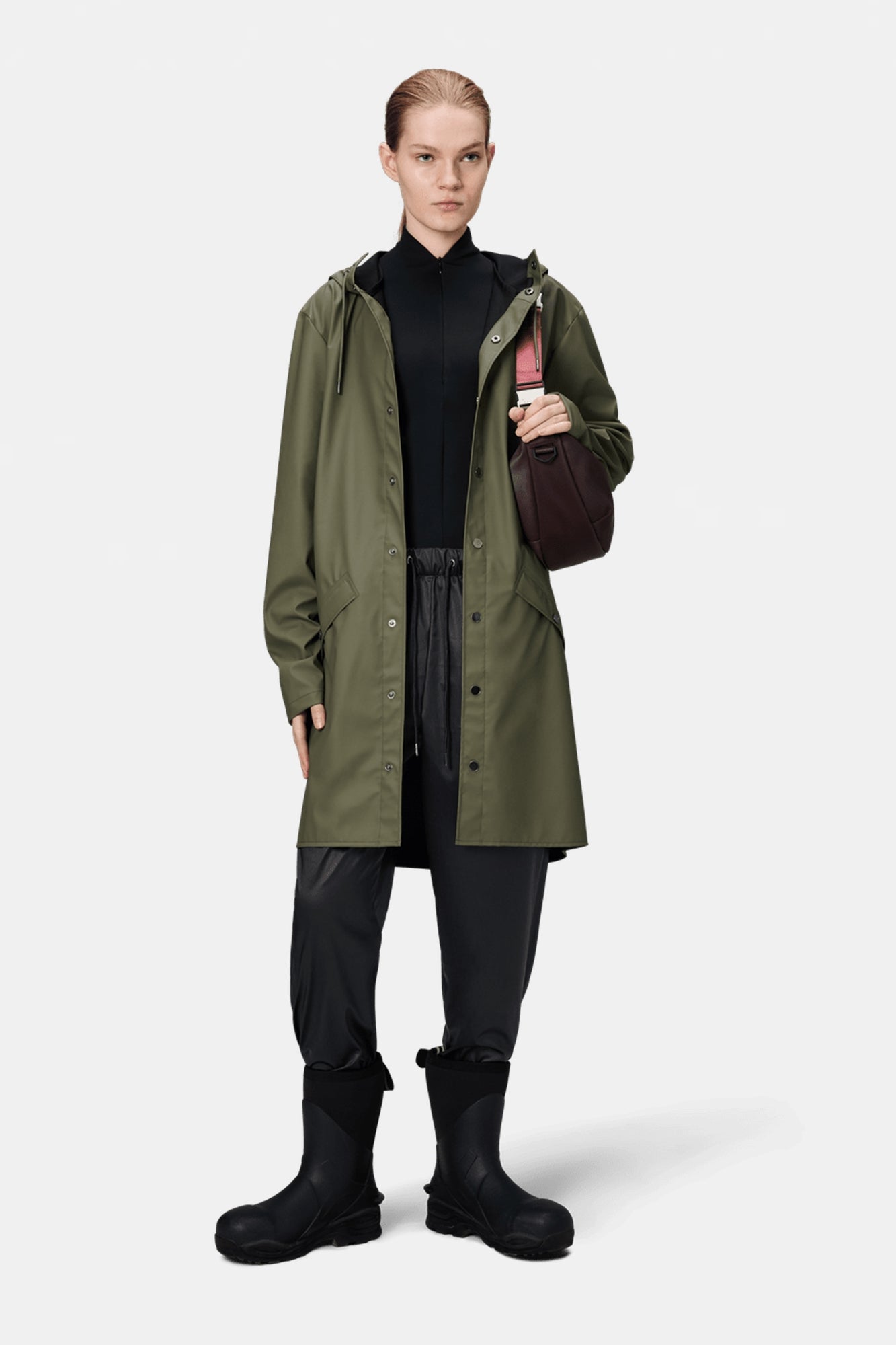 Rain Long Jacket Marsh Olive