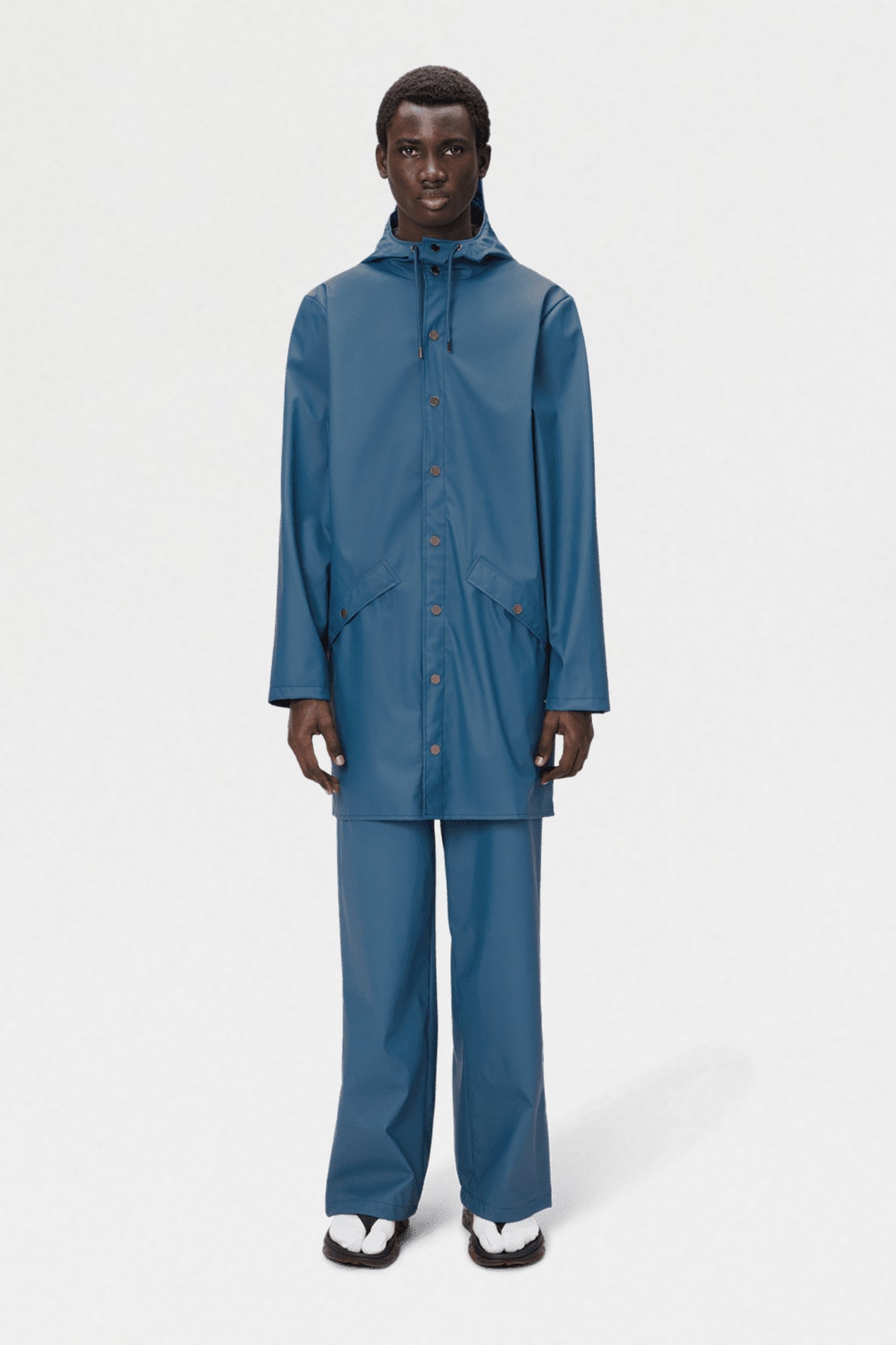 Rain Long Jacket Pulse Blue