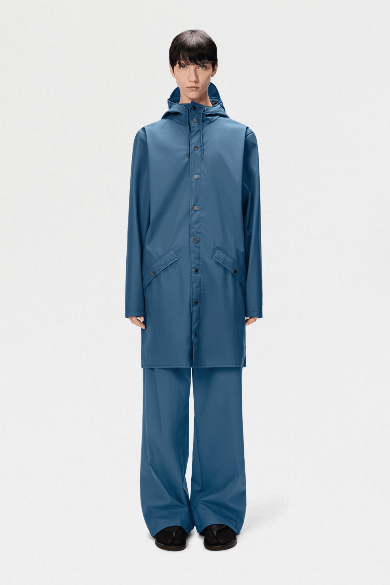 Rain Long Jacket Pulse Blue
