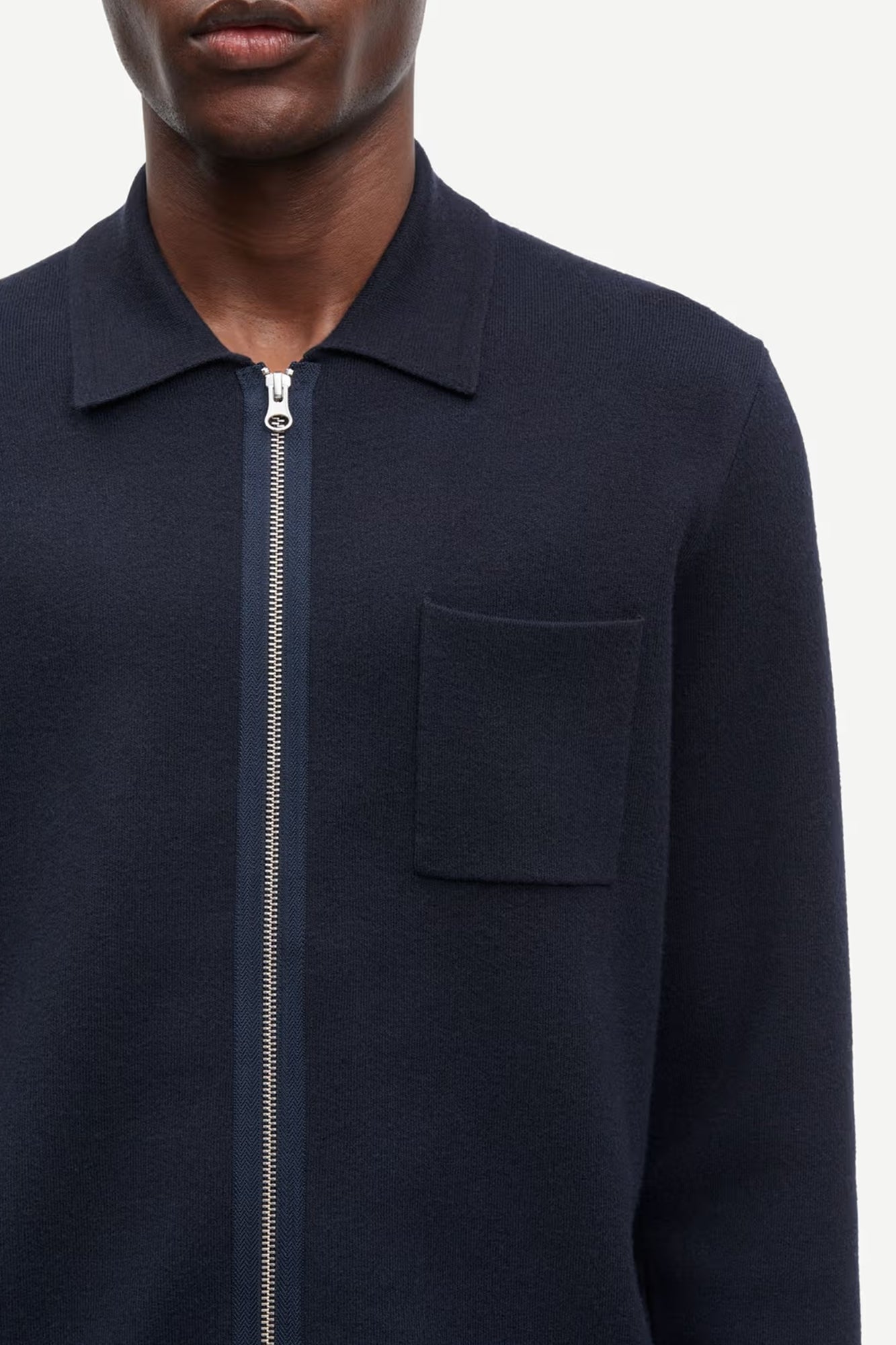 Guna Zip Cardigan Navy