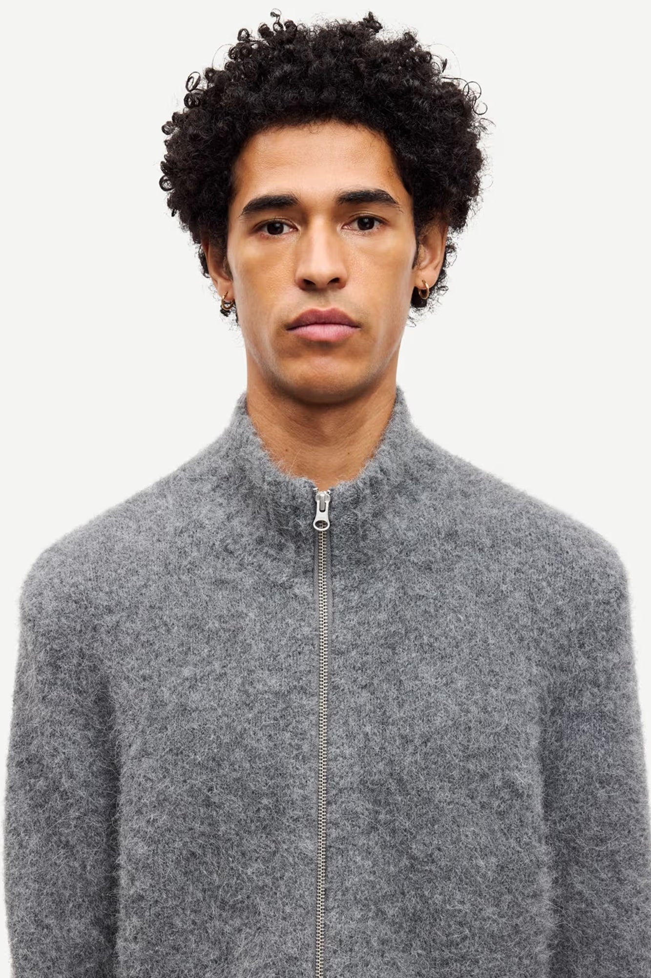 Sajean Alpaca Zip Cardigan
