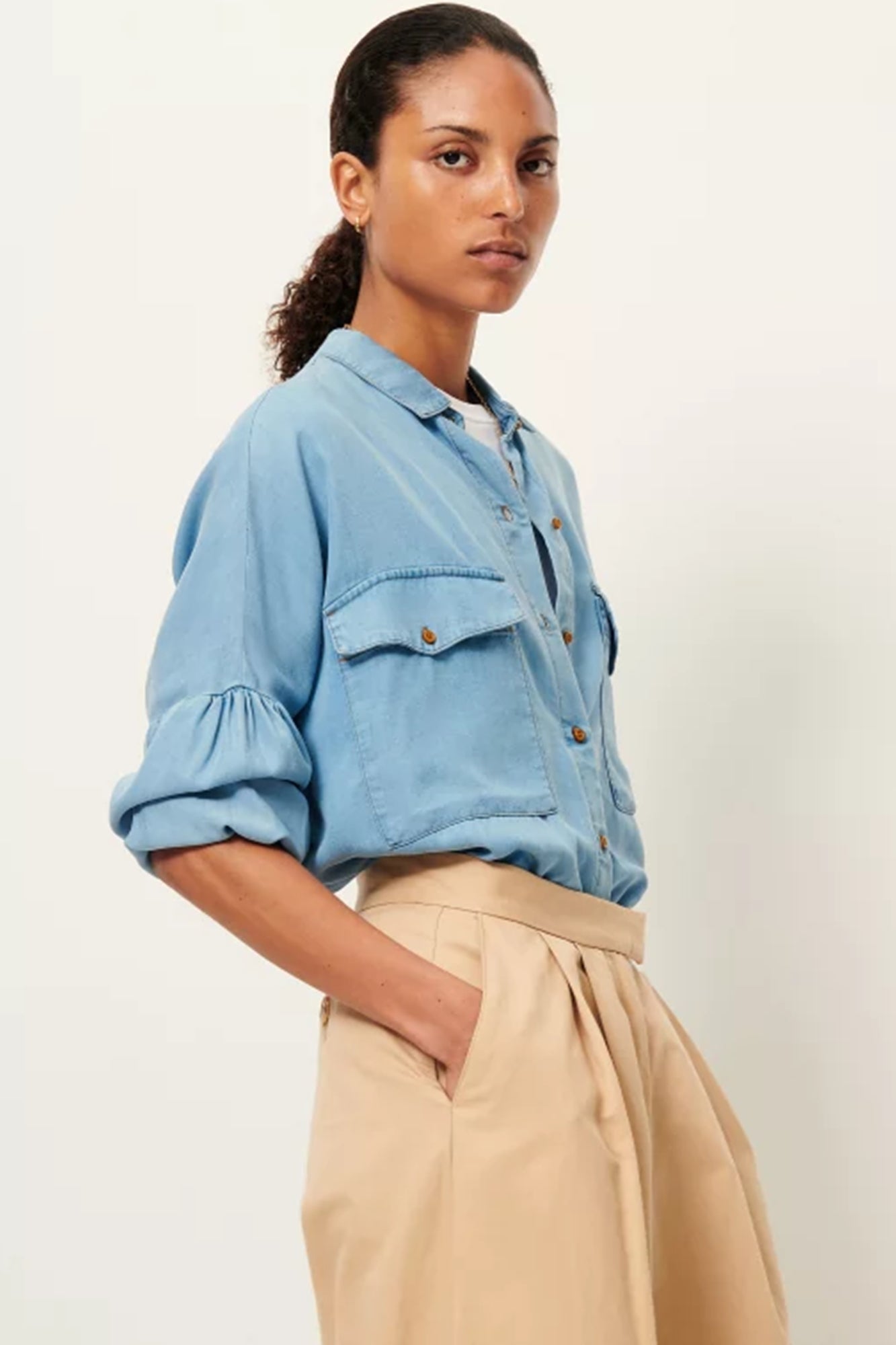 Botania Lyocell Shirt Blue