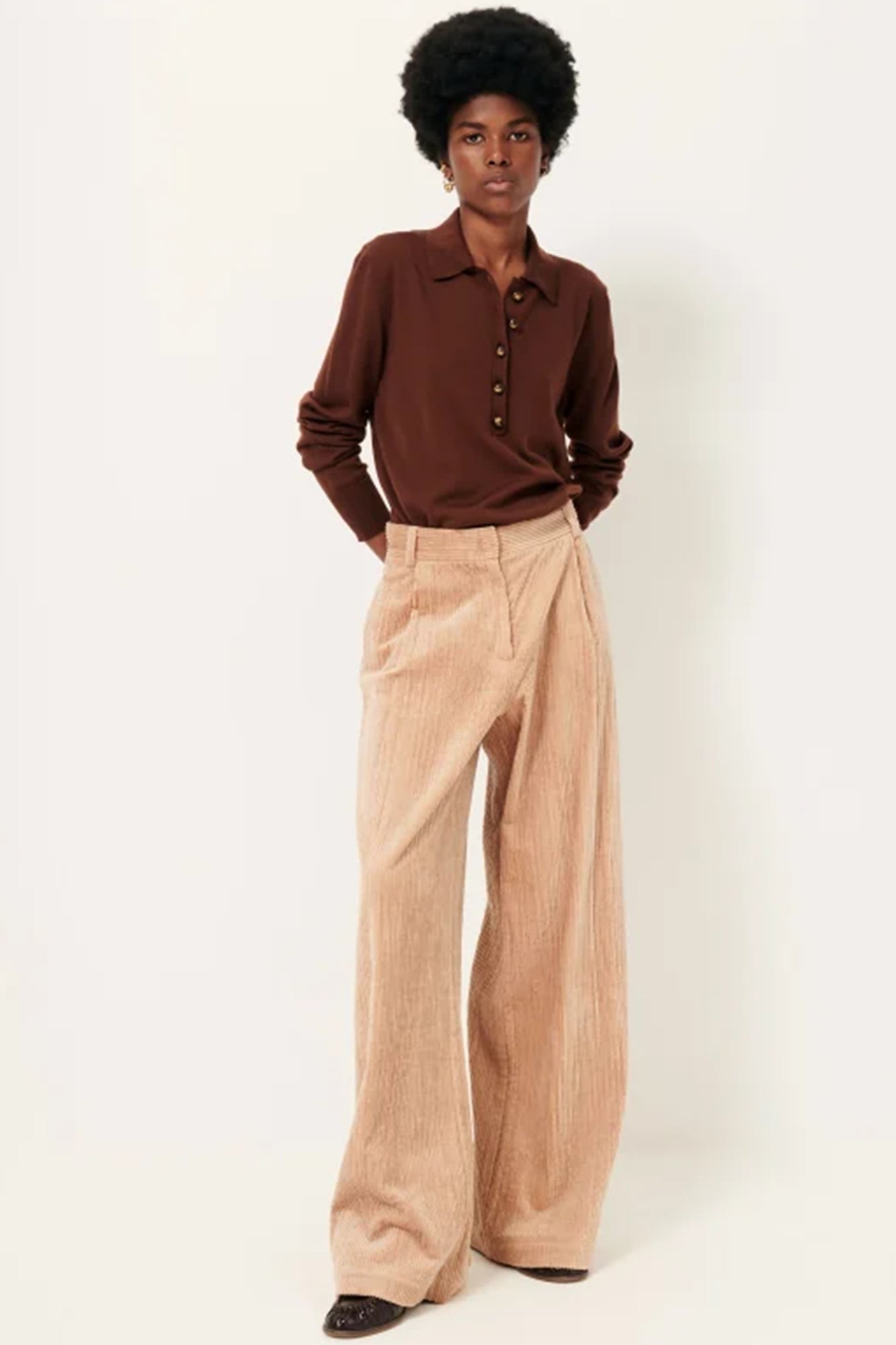 Paseo Corduroy Trousers Beige