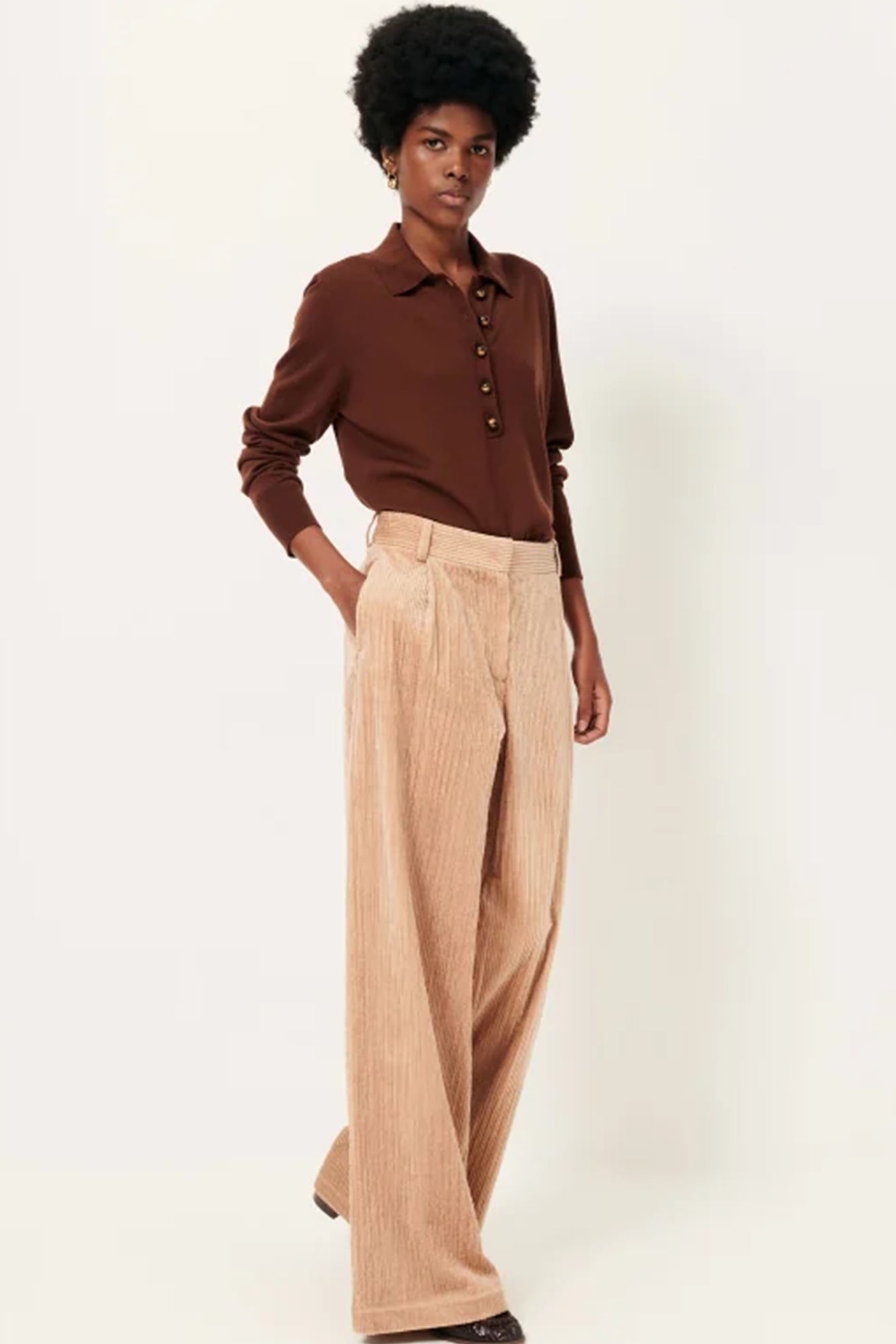 Paseo Corduroy Trousers Beige