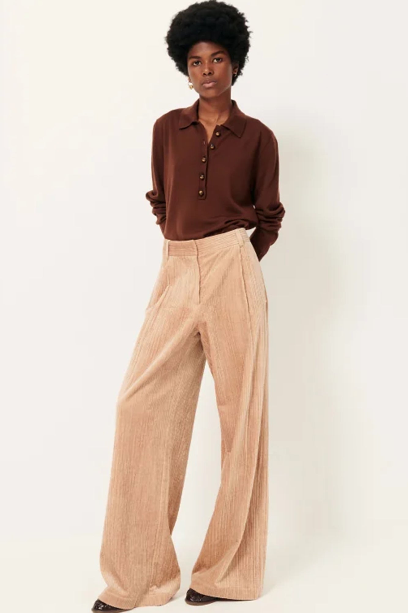 Paseo Corduroy Trousers Beige