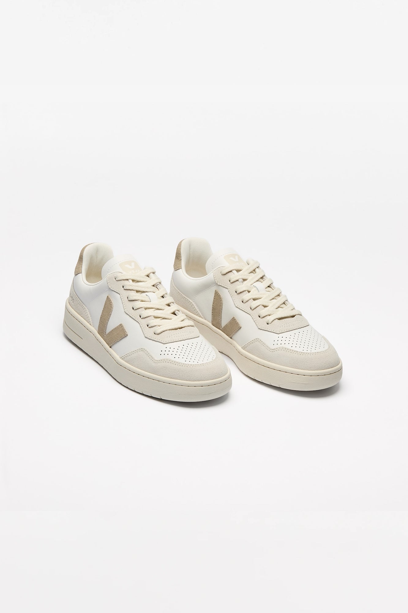 V-90 Leather White Taupe Man