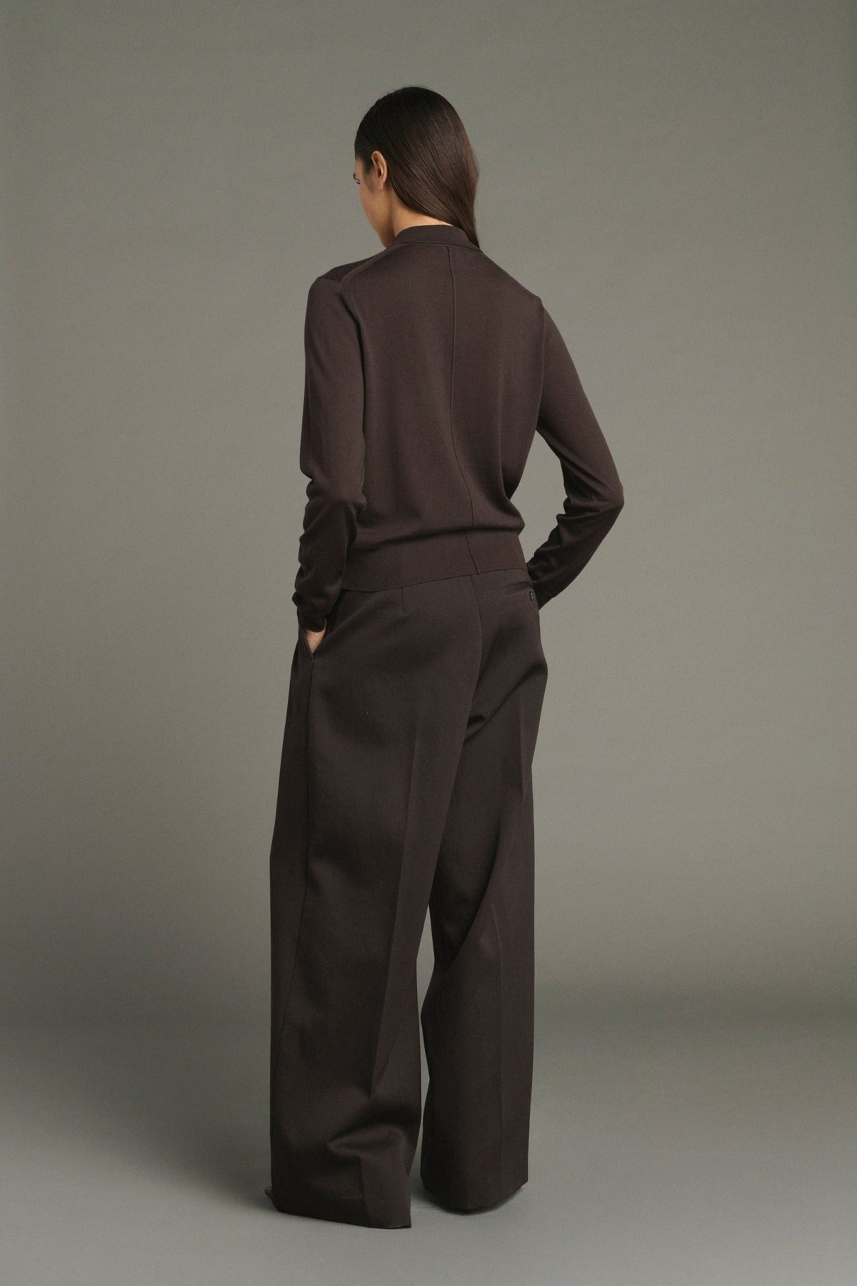 Hailey Wool Cardigan Chocolate