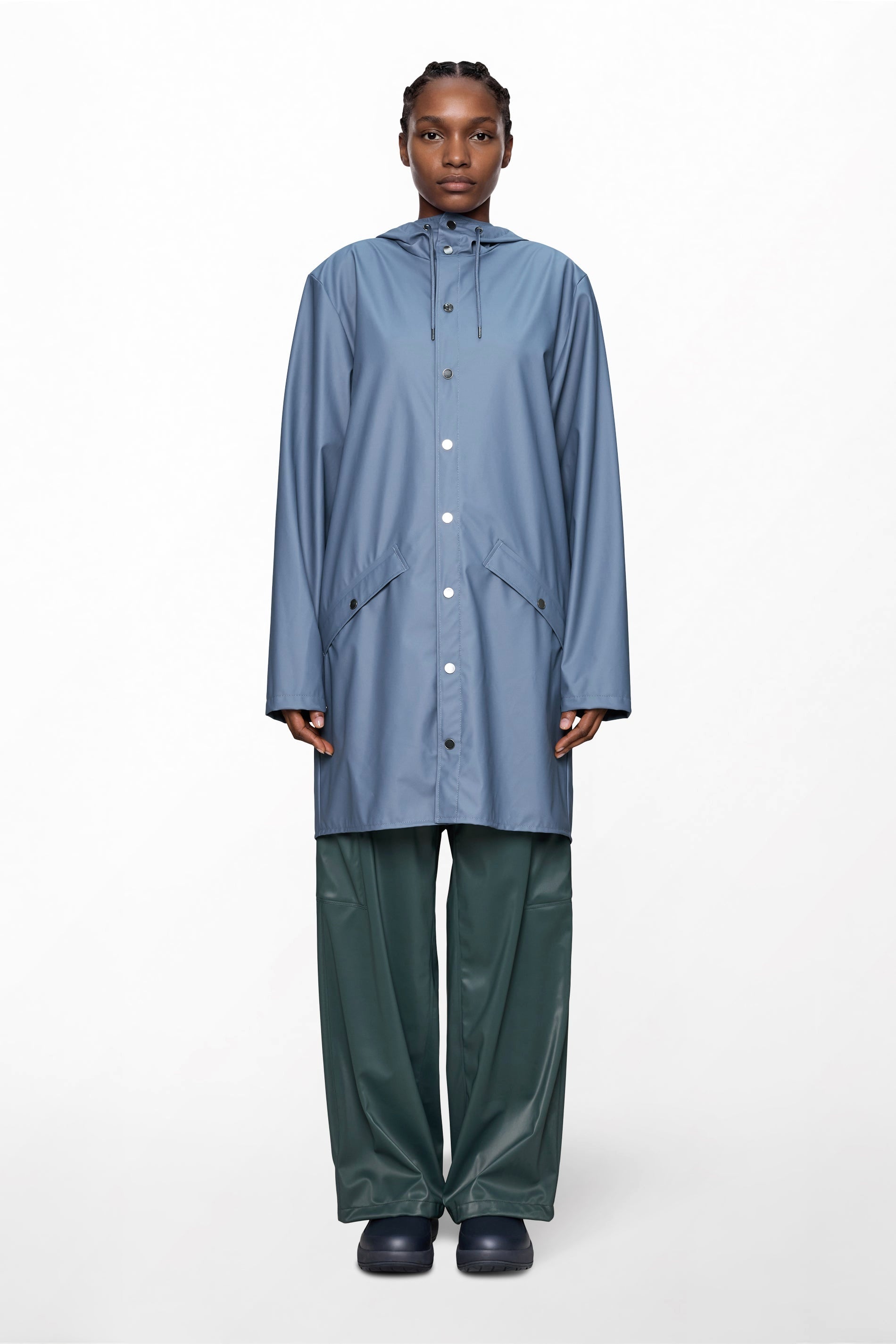 Rain Long Jacket Blue Dusk