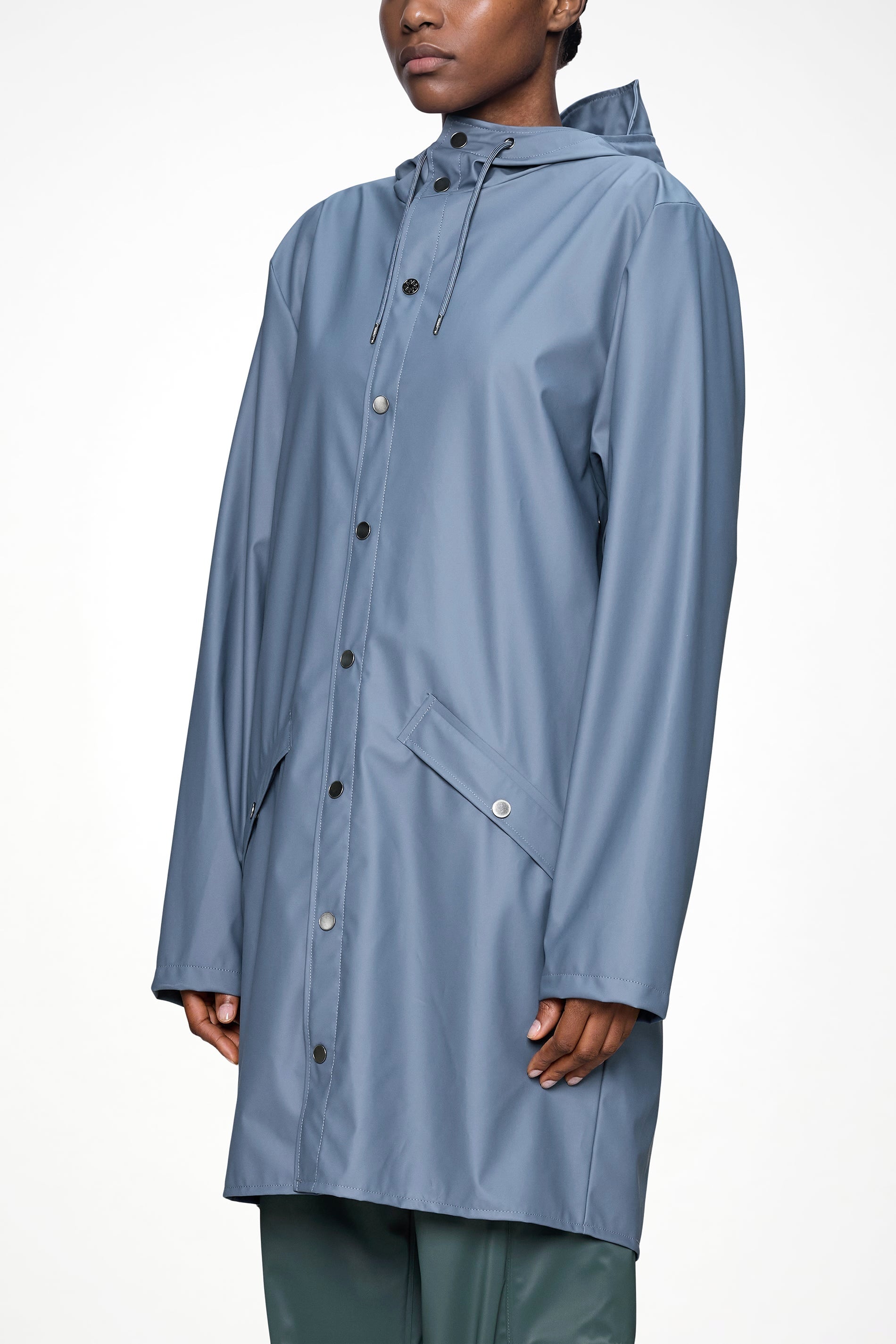 Rain Long Jacket Blue Dusk