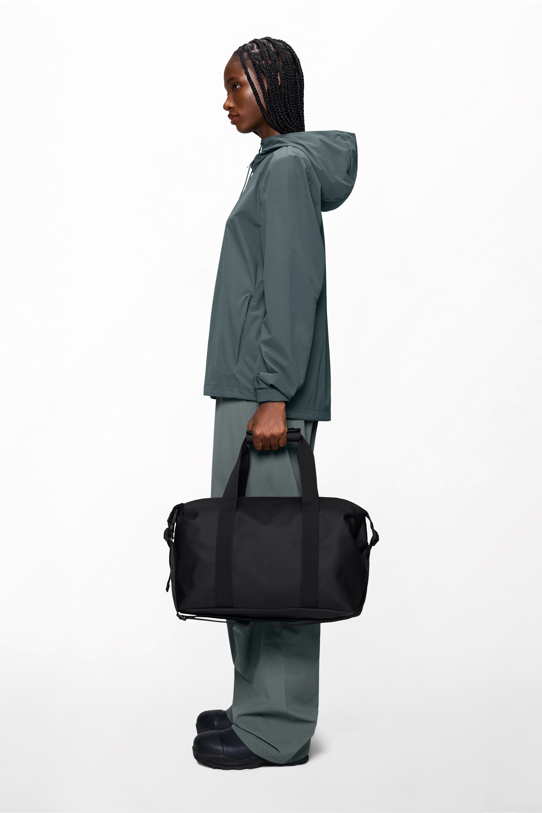 Rains Hilo Weekend Bag Small W3 Black | La Principal Shop