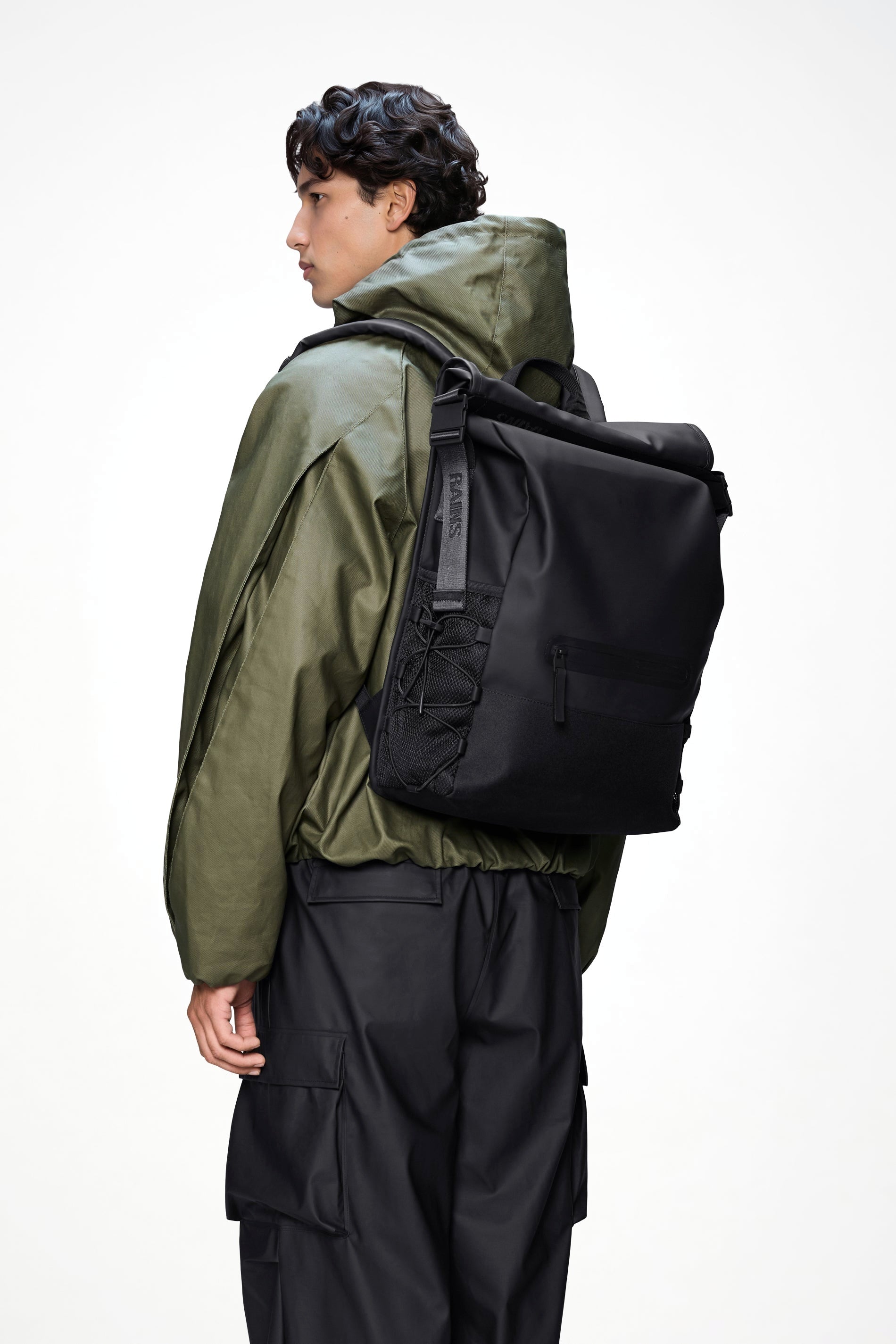 Trail Mountaineer Rolltop Backpack Black