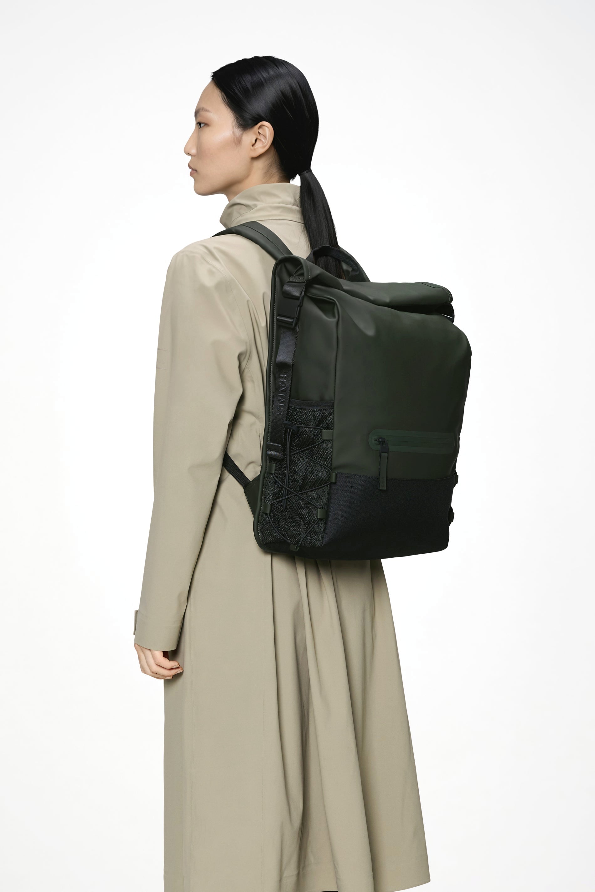 Trail Mountaineer Rolltop Backpack Army Green