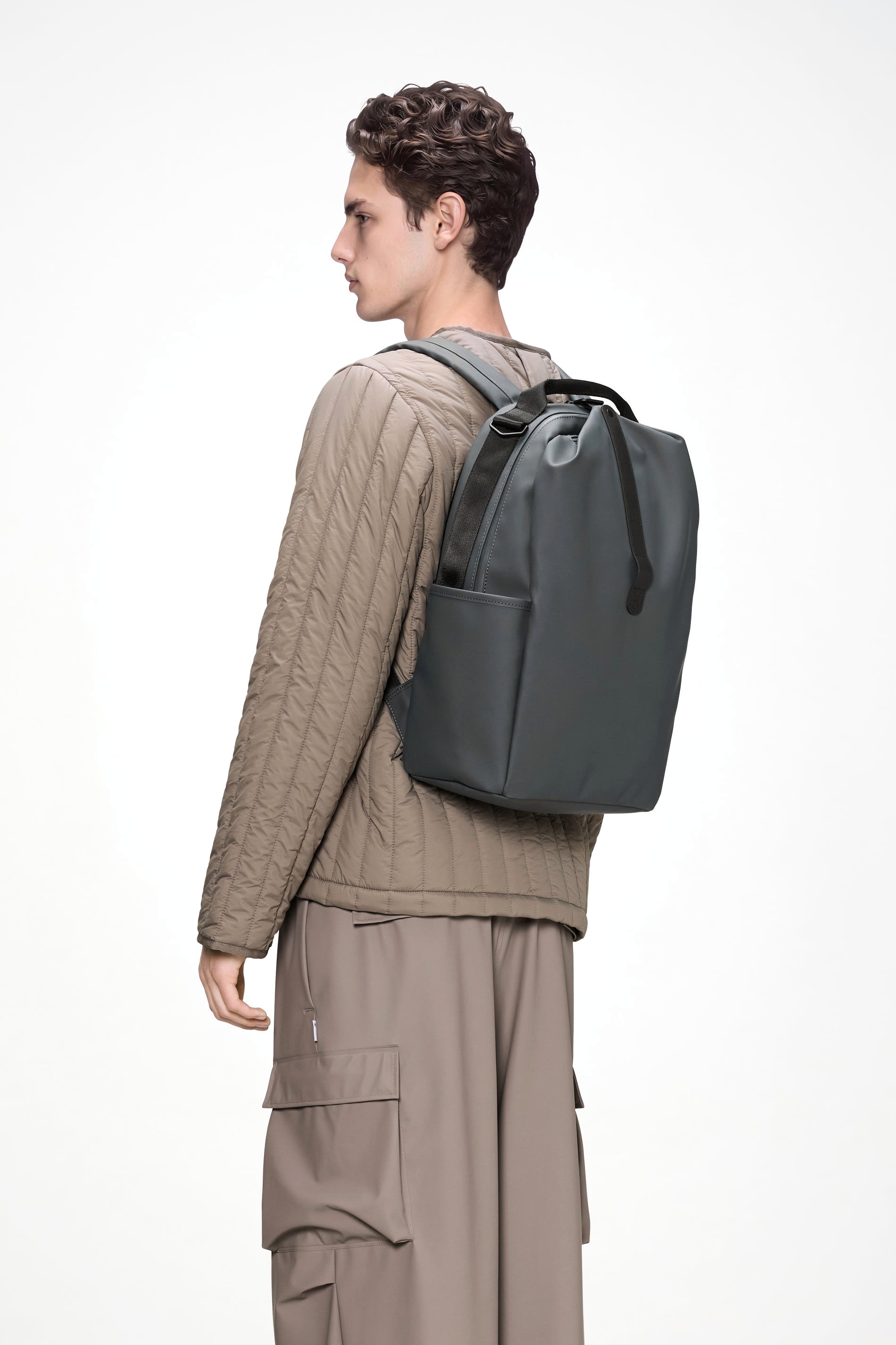 Clip Front Backpack Dark Grey