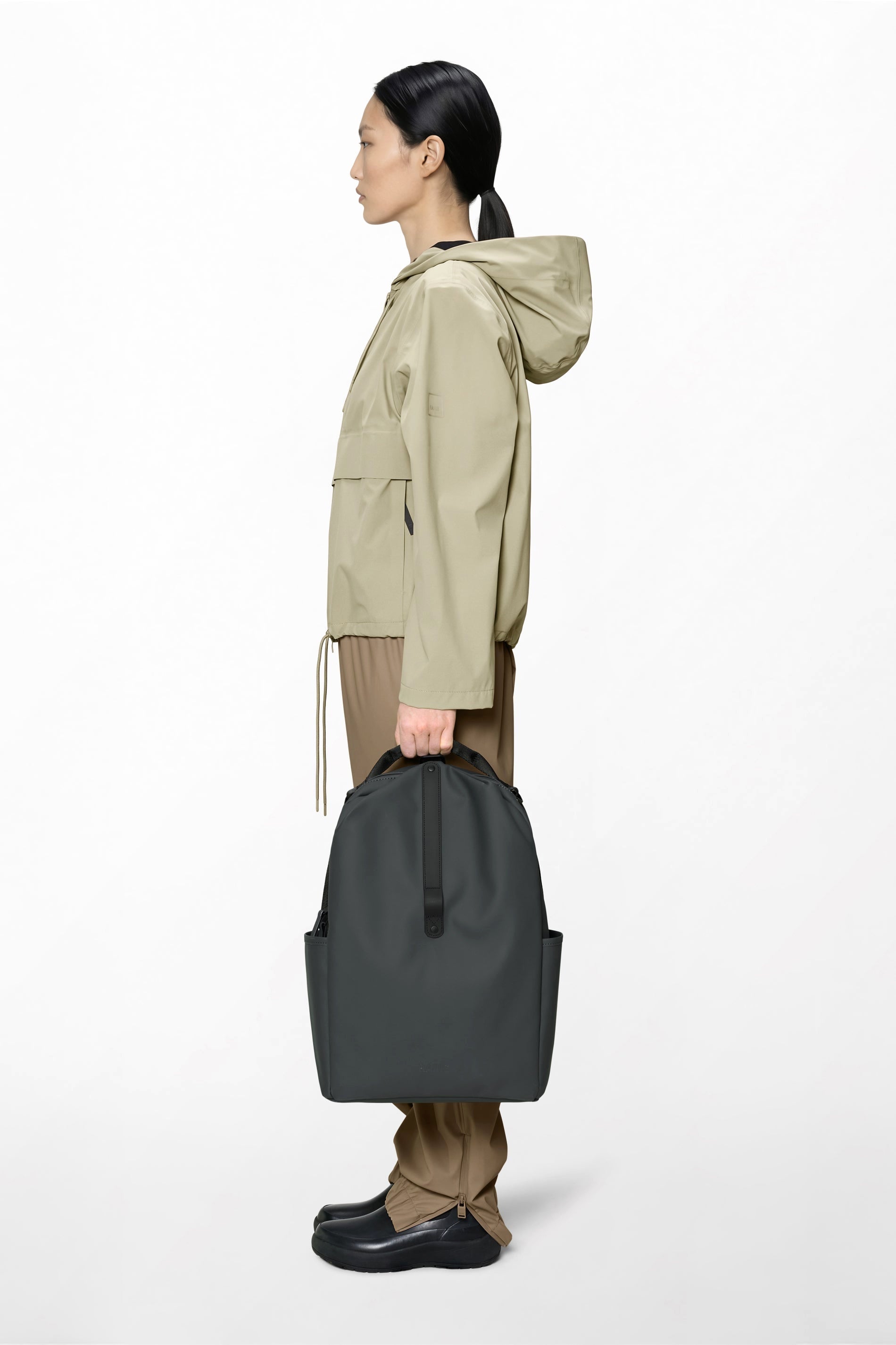 Clip Front Backpack Dark Grey