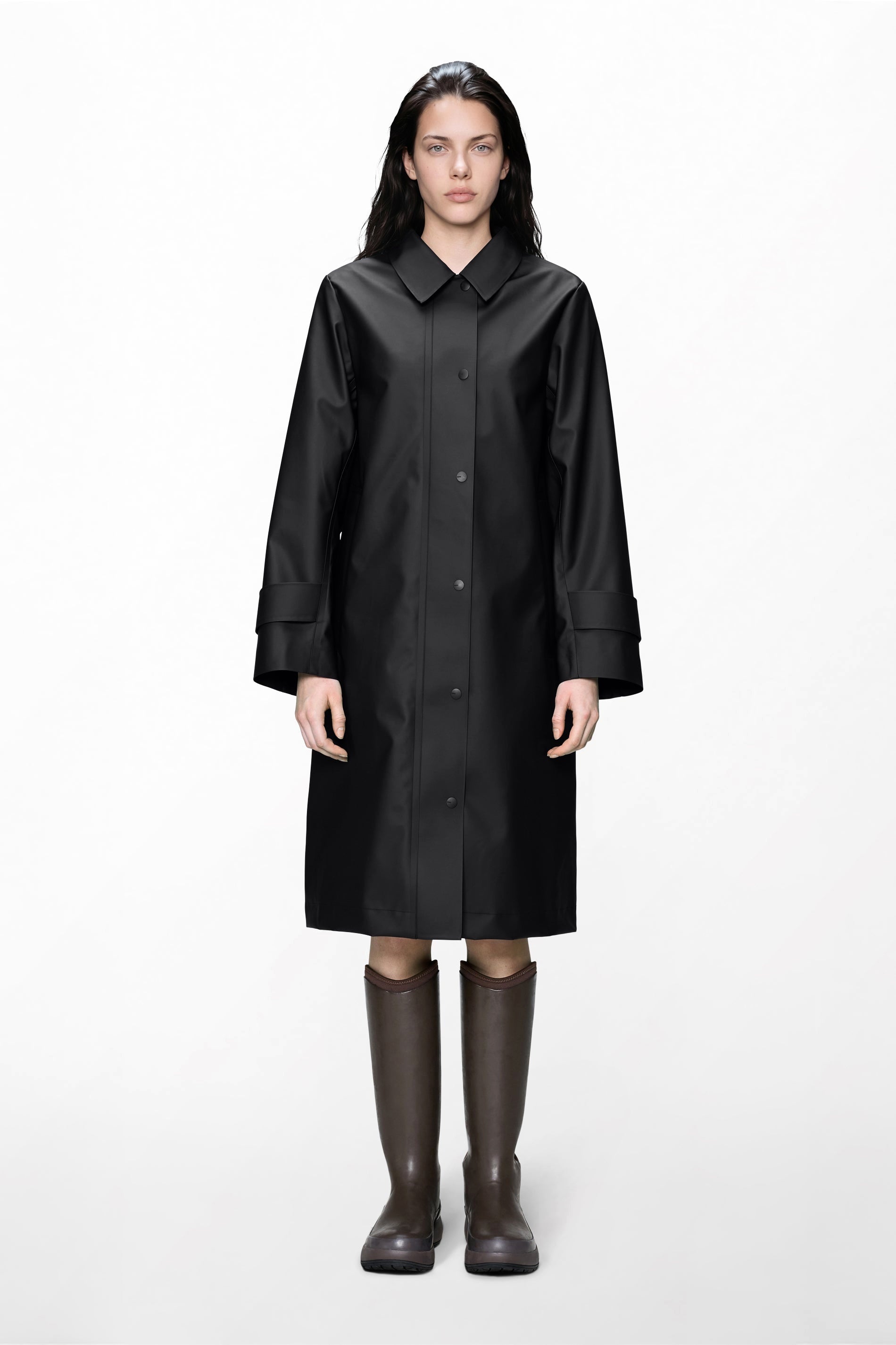 Nara Long Jacket Woman Black