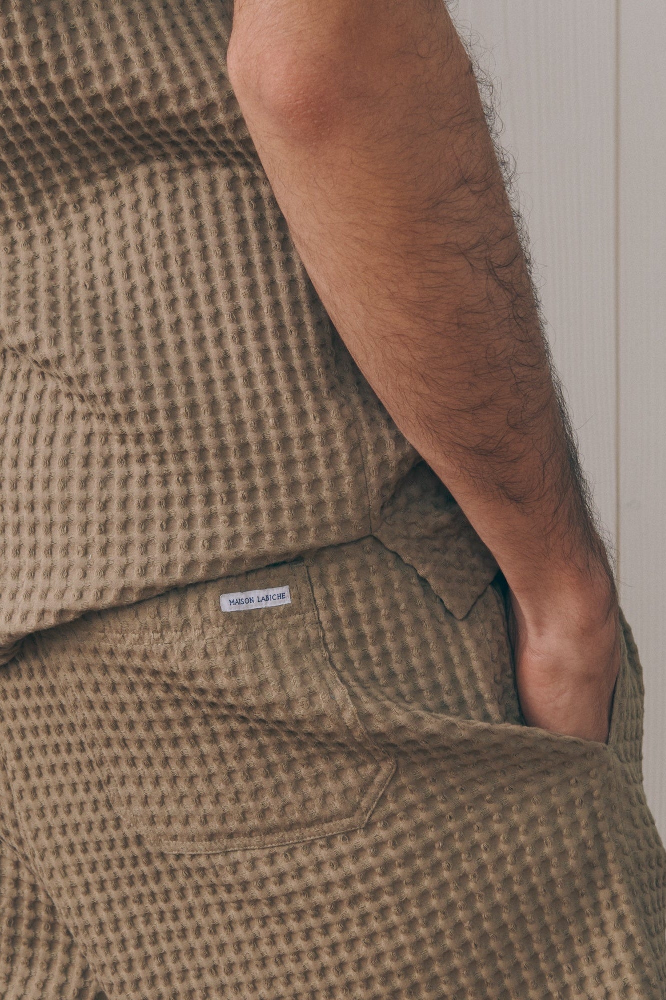 Herelle Waffle Shorts Beige